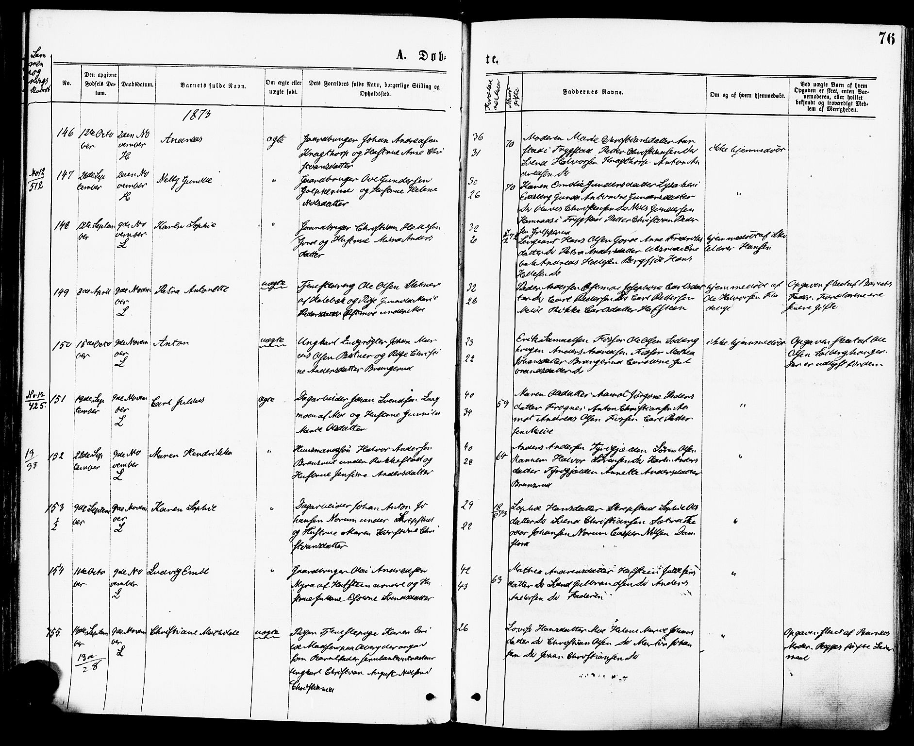 Høland prestekontor Kirkebøker, AV/SAO-A-10346a/F/Fa/L0012.a: Parish register (official) no. I 12A, 1869-1879, p. 76