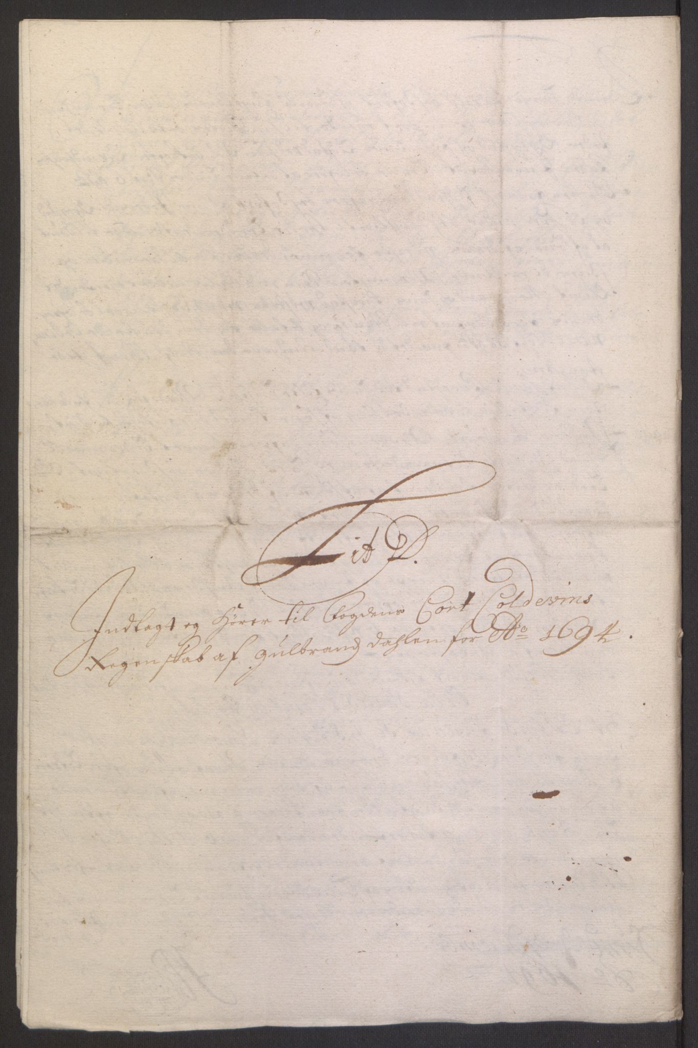 Rentekammeret inntil 1814, Reviderte regnskaper, Fogderegnskap, AV/RA-EA-4092/R17/L1168: Fogderegnskap Gudbrandsdal, 1694, p. 275