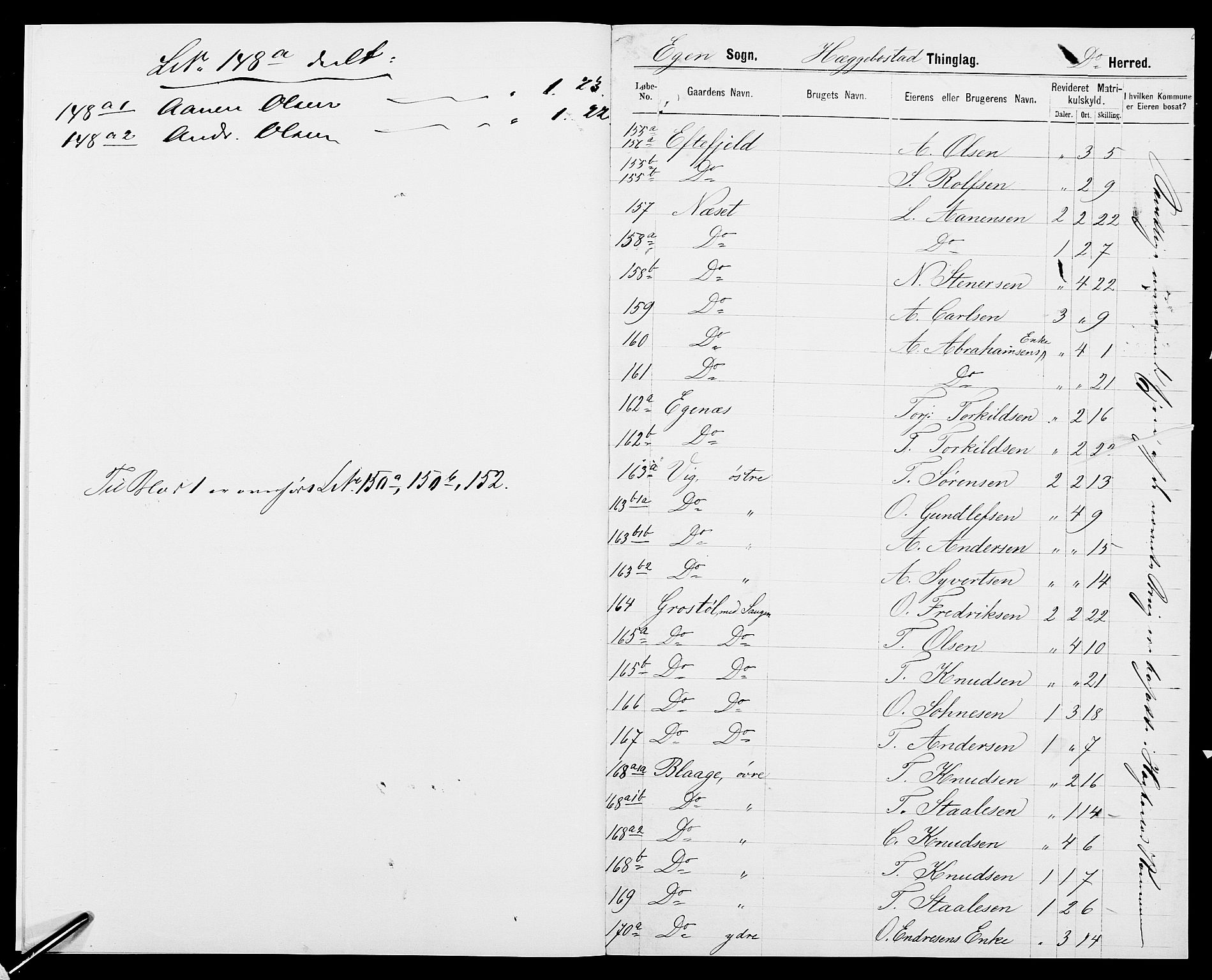 SAK, 1875 census for 1034P Hægebostad, 1875, p. 13