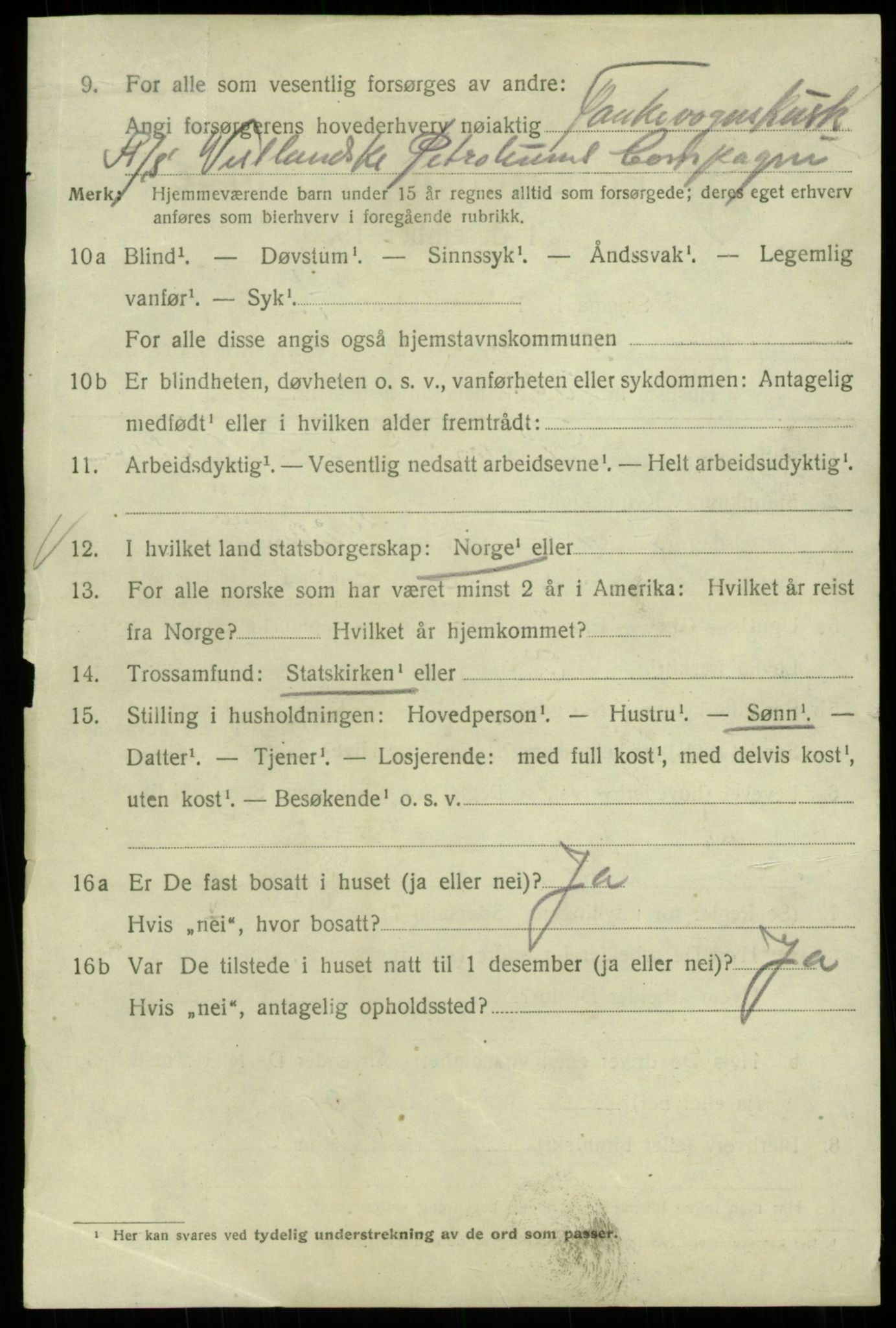 SAB, 1920 census for Bergen, 1920, p. 83325