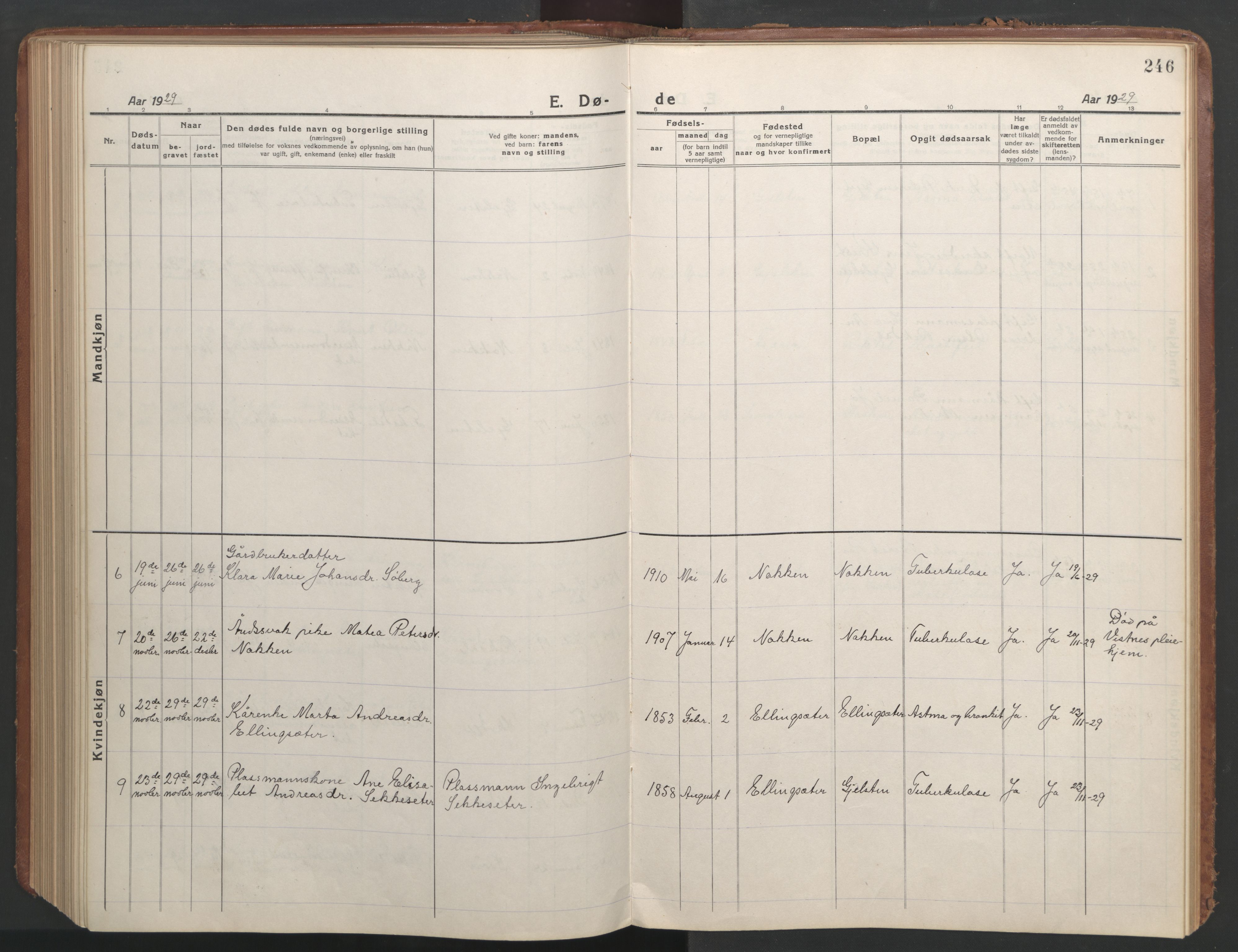 Ministerialprotokoller, klokkerbøker og fødselsregistre - Møre og Romsdal, AV/SAT-A-1454/540/L0542: Parish register (copy) no. 540C02, 1921-1967, p. 246