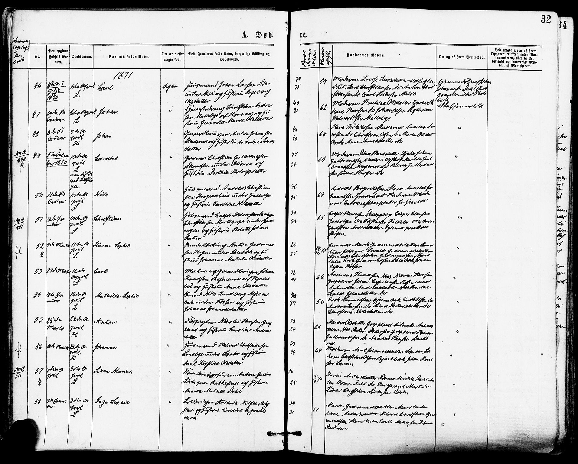 Høland prestekontor Kirkebøker, AV/SAO-A-10346a/F/Fa/L0012.a: Parish register (official) no. I 12A, 1869-1879, p. 32