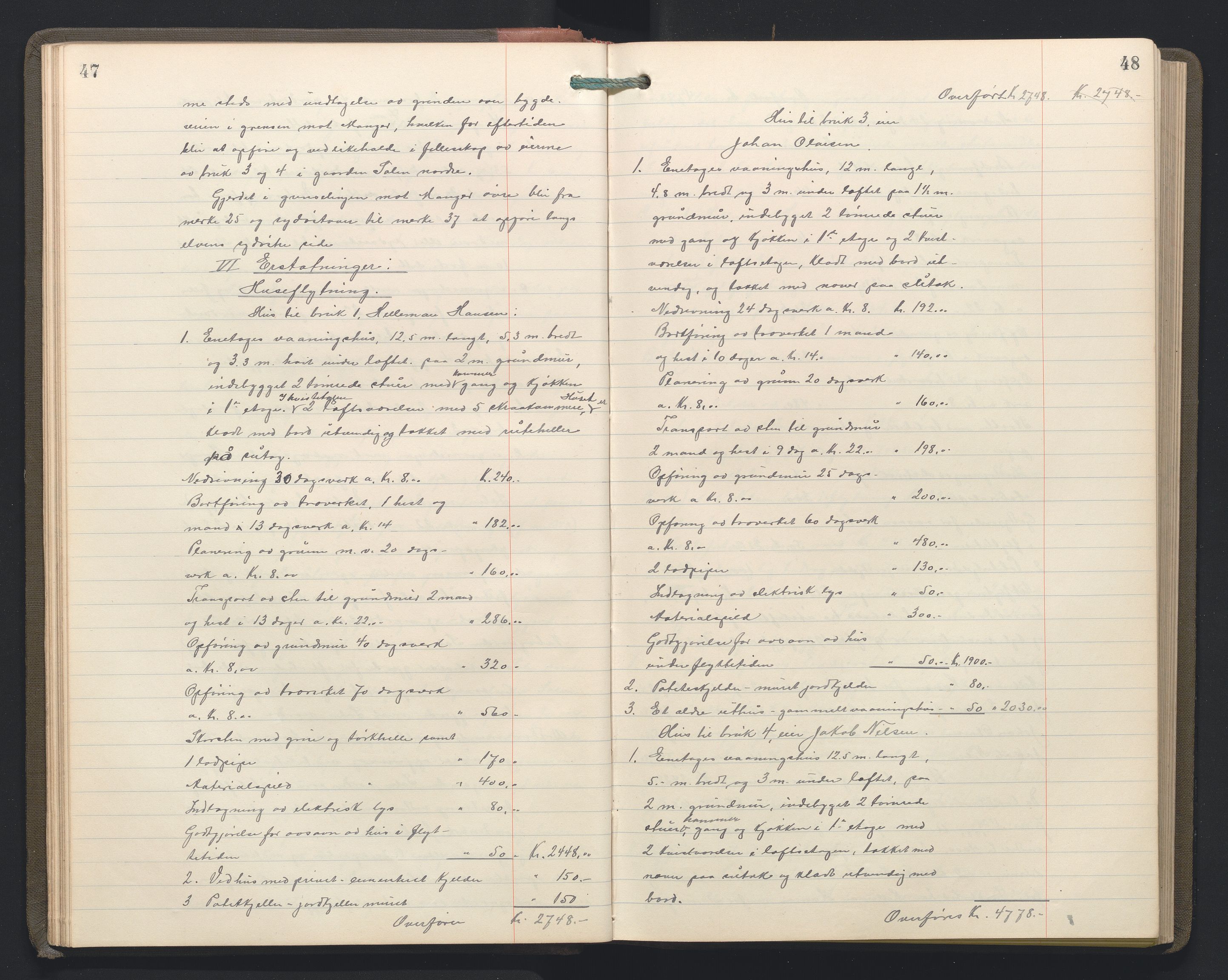 Hordaland jordskiftedøme - II Ytre Nordhordland jordskiftedistrikt, AV/SAB-A-6901/A/Aa/L0034: Forhandlingsprotokoll, 1923-1925, p. 47-48