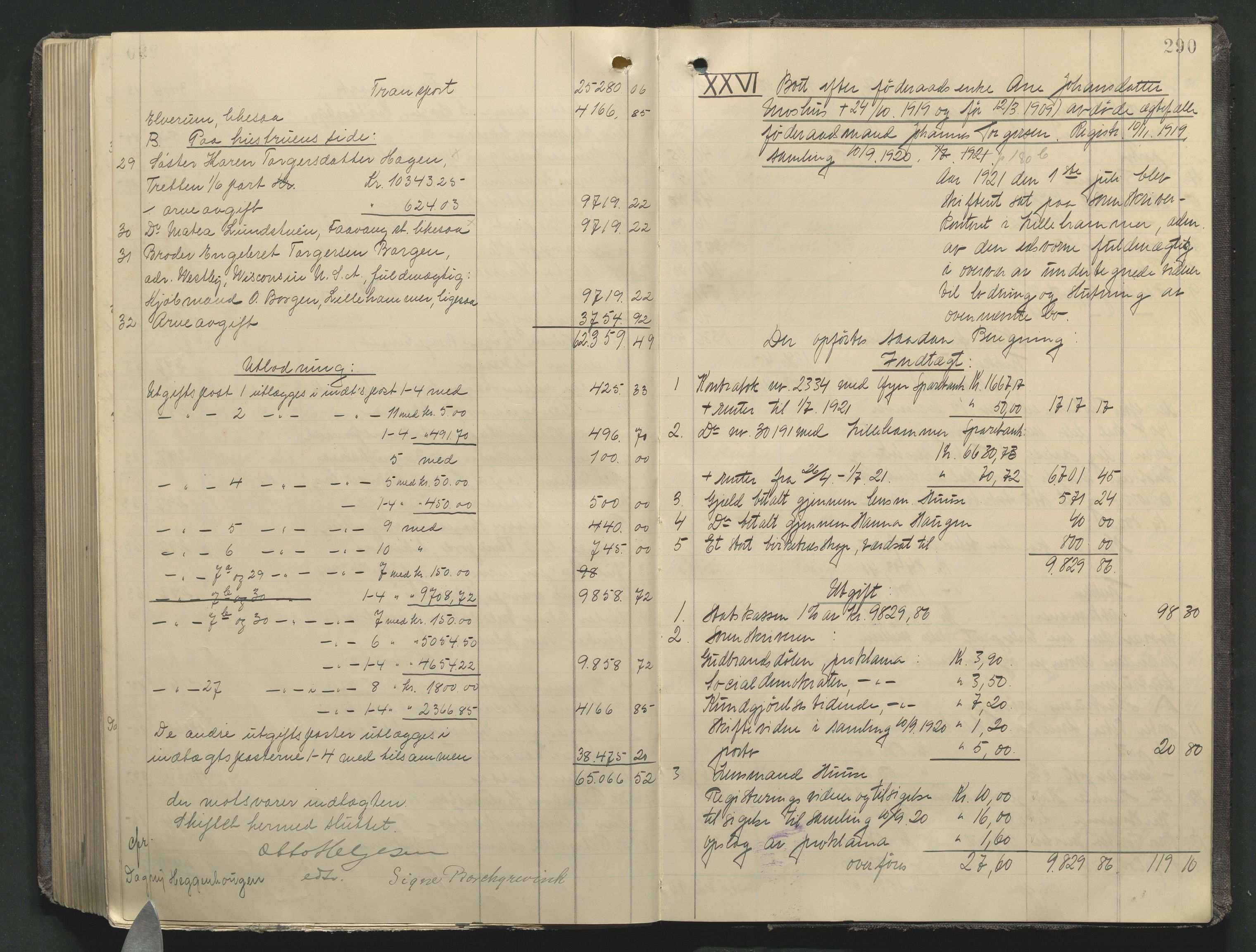 Sør-Gudbrandsdal tingrett, AV/SAH-TING-004/J/Ja/Jae/L0002: Skifteutlodningsprotokoll - landet, 1912-1921, p. 290