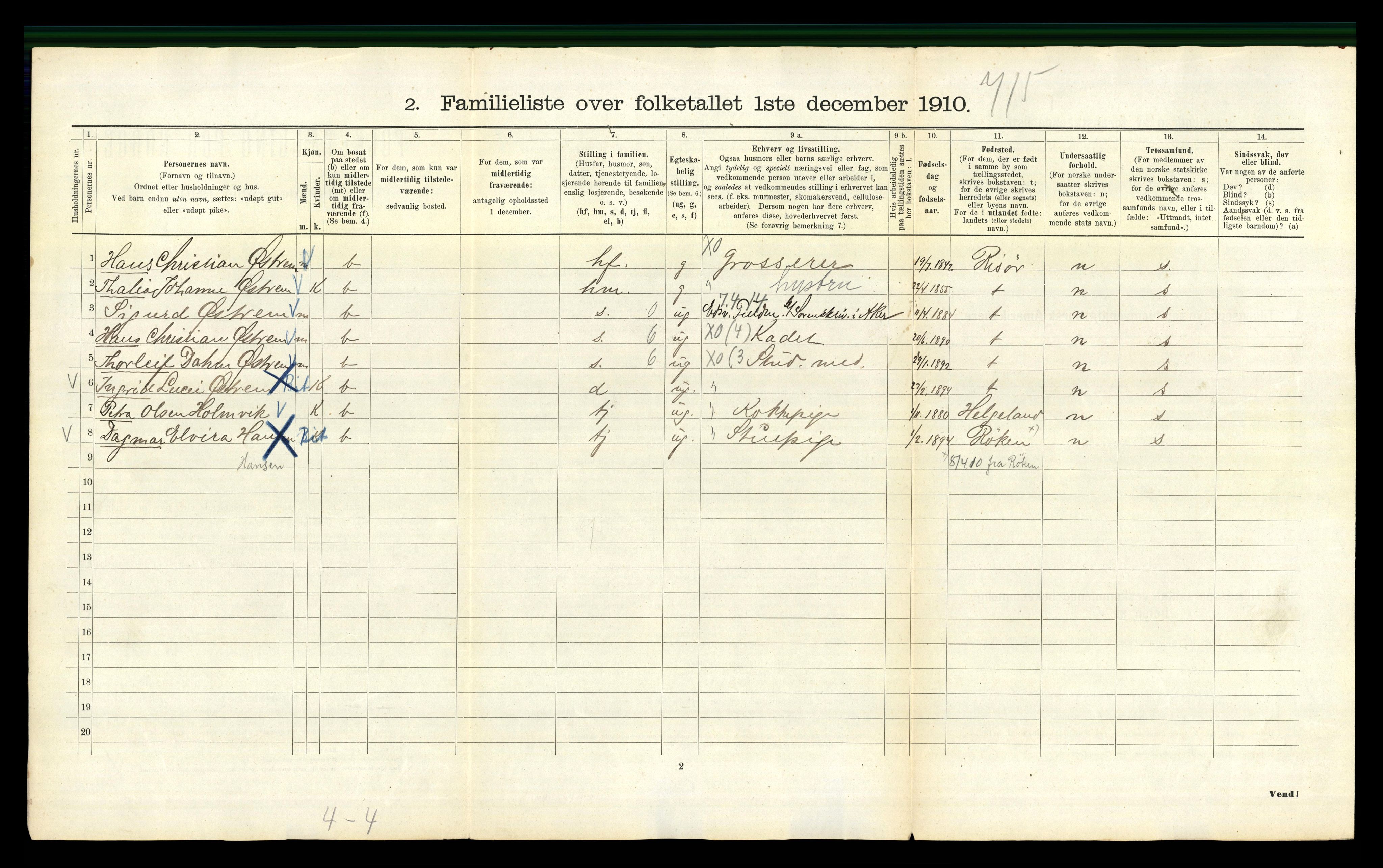 RA, 1910 census for Kristiania, 1910, p. 7670