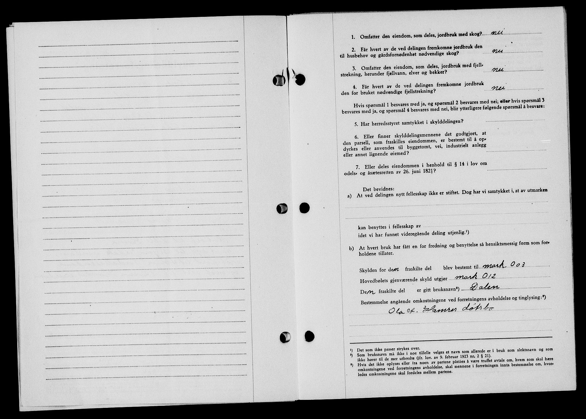 Flekkefjord sorenskriveri, SAK/1221-0001/G/Gb/Gba/L0059: Mortgage book no. A-7, 1944-1945, Diary no: : 668/1944