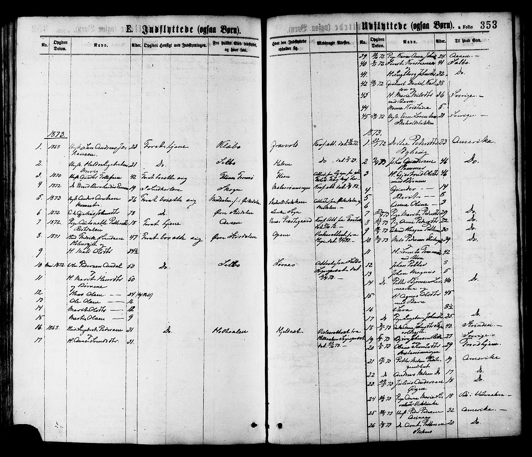 Ministerialprotokoller, klokkerbøker og fødselsregistre - Nord-Trøndelag, SAT/A-1458/709/L0076: Parish register (official) no. 709A16, 1871-1879, p. 353