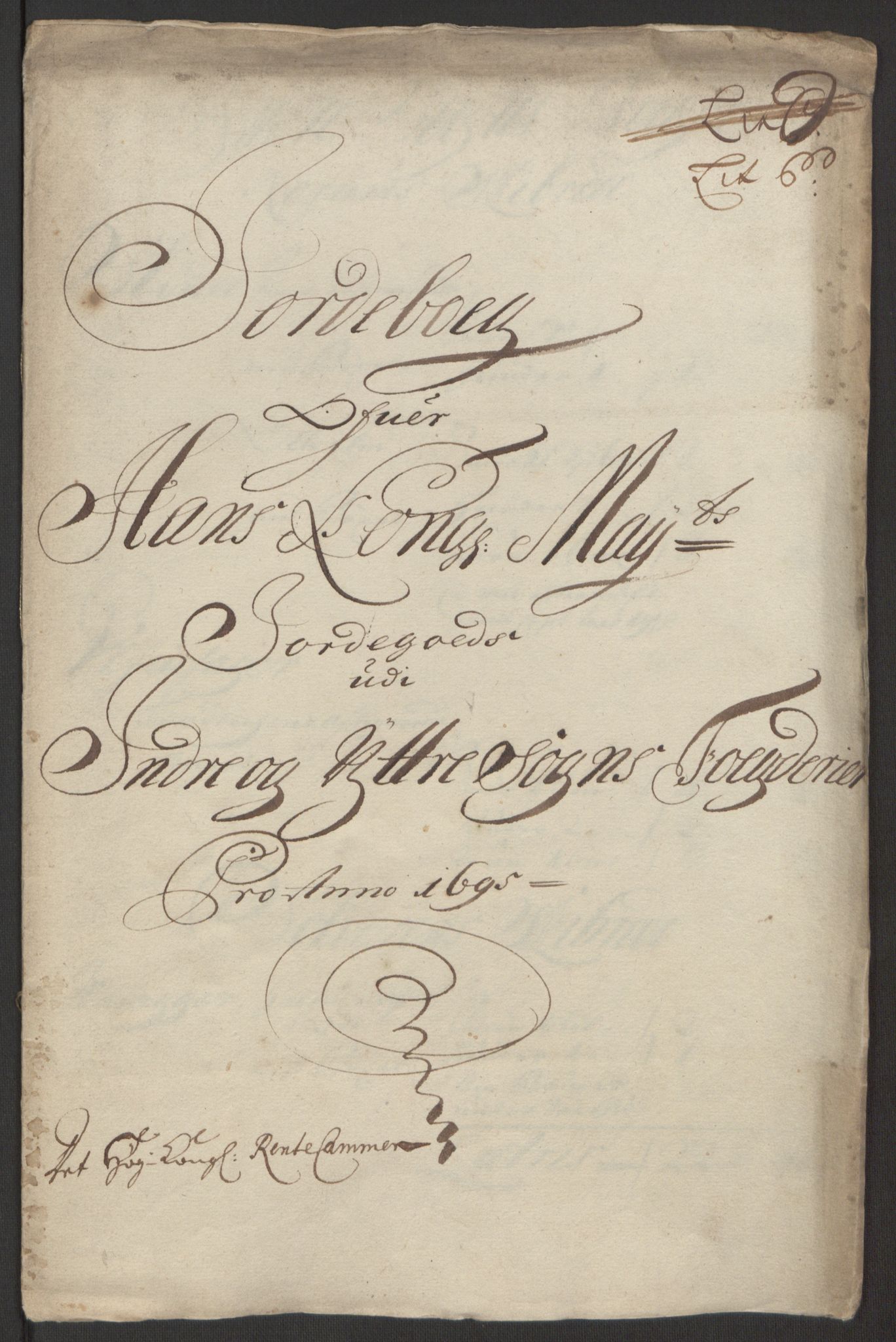 Rentekammeret inntil 1814, Reviderte regnskaper, Fogderegnskap, RA/EA-4092/R52/L3308: Fogderegnskap Sogn, 1695, p. 261