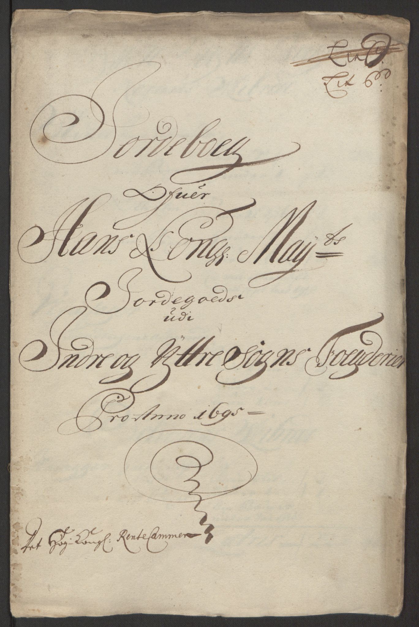 Rentekammeret inntil 1814, Reviderte regnskaper, Fogderegnskap, AV/RA-EA-4092/R52/L3308: Fogderegnskap Sogn, 1695, p. 261