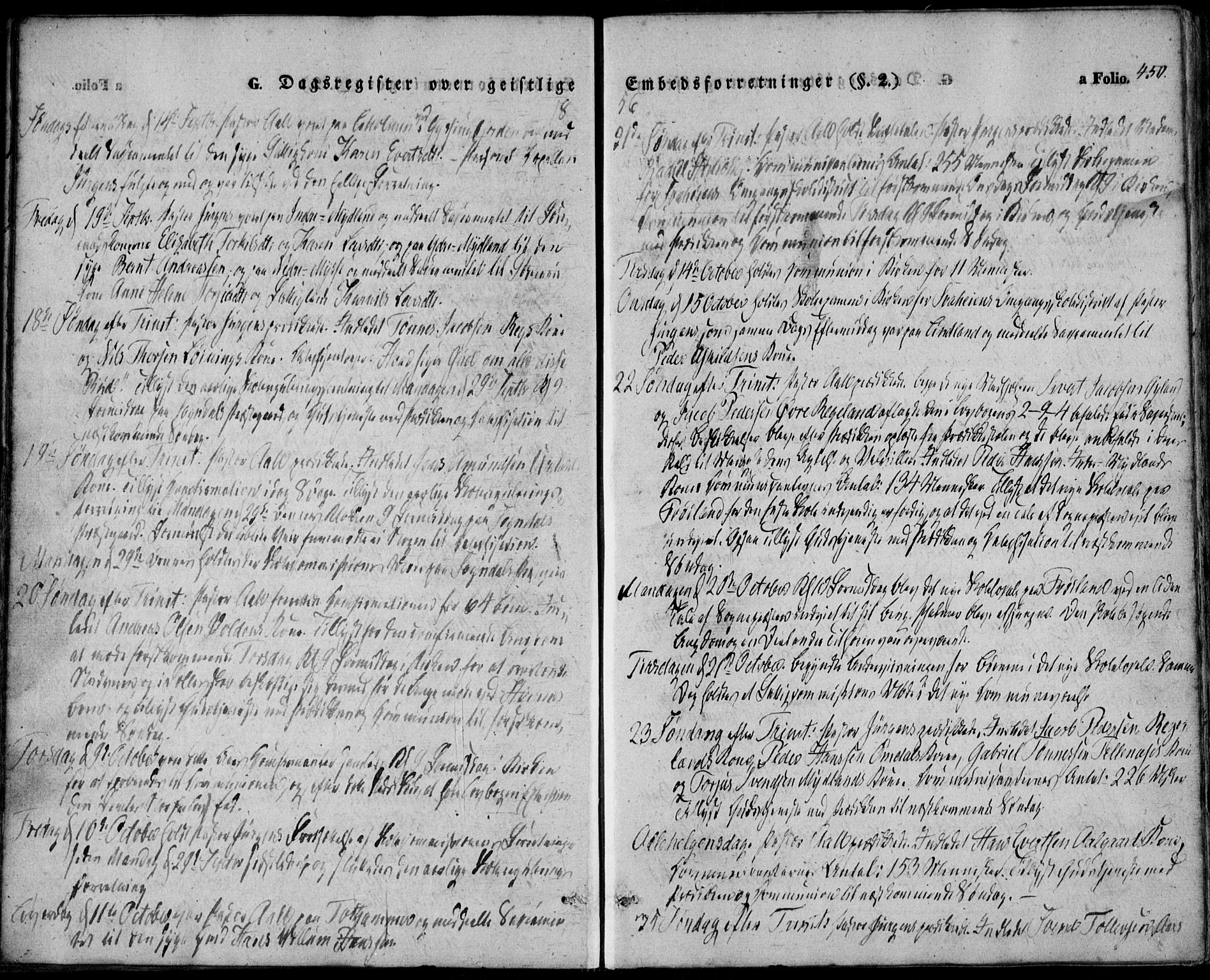 Sokndal sokneprestkontor, AV/SAST-A-101808: Parish register (official) no. A 8.2, 1842-1857, p. 450