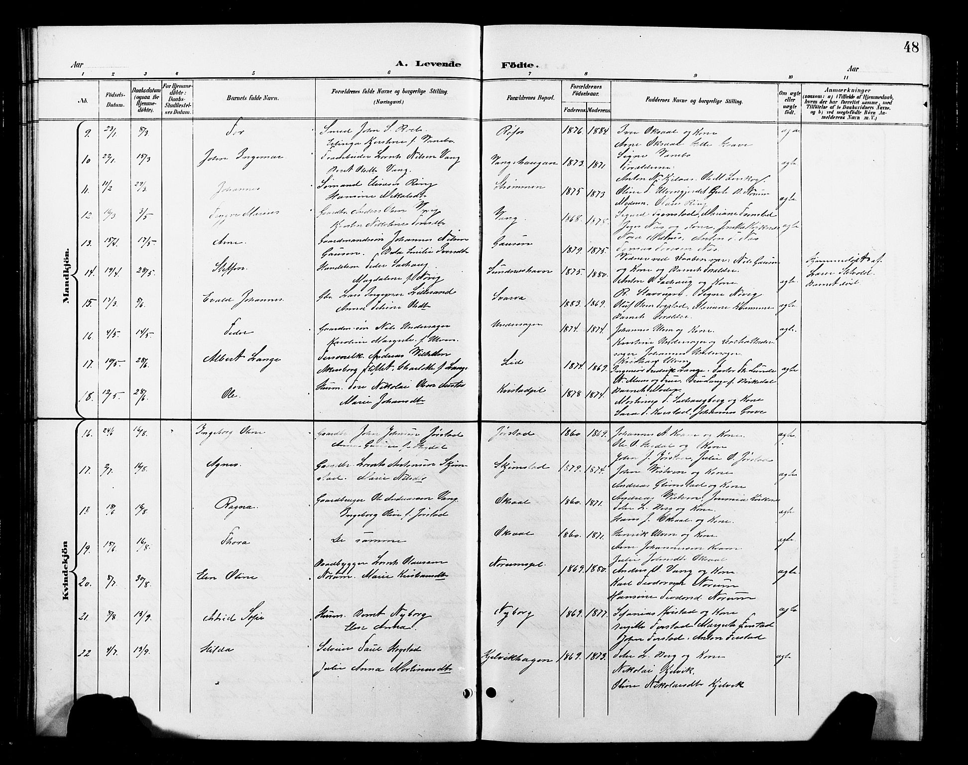 Ministerialprotokoller, klokkerbøker og fødselsregistre - Nord-Trøndelag, AV/SAT-A-1458/730/L0302: Parish register (copy) no. 730C05, 1898-1924, p. 48