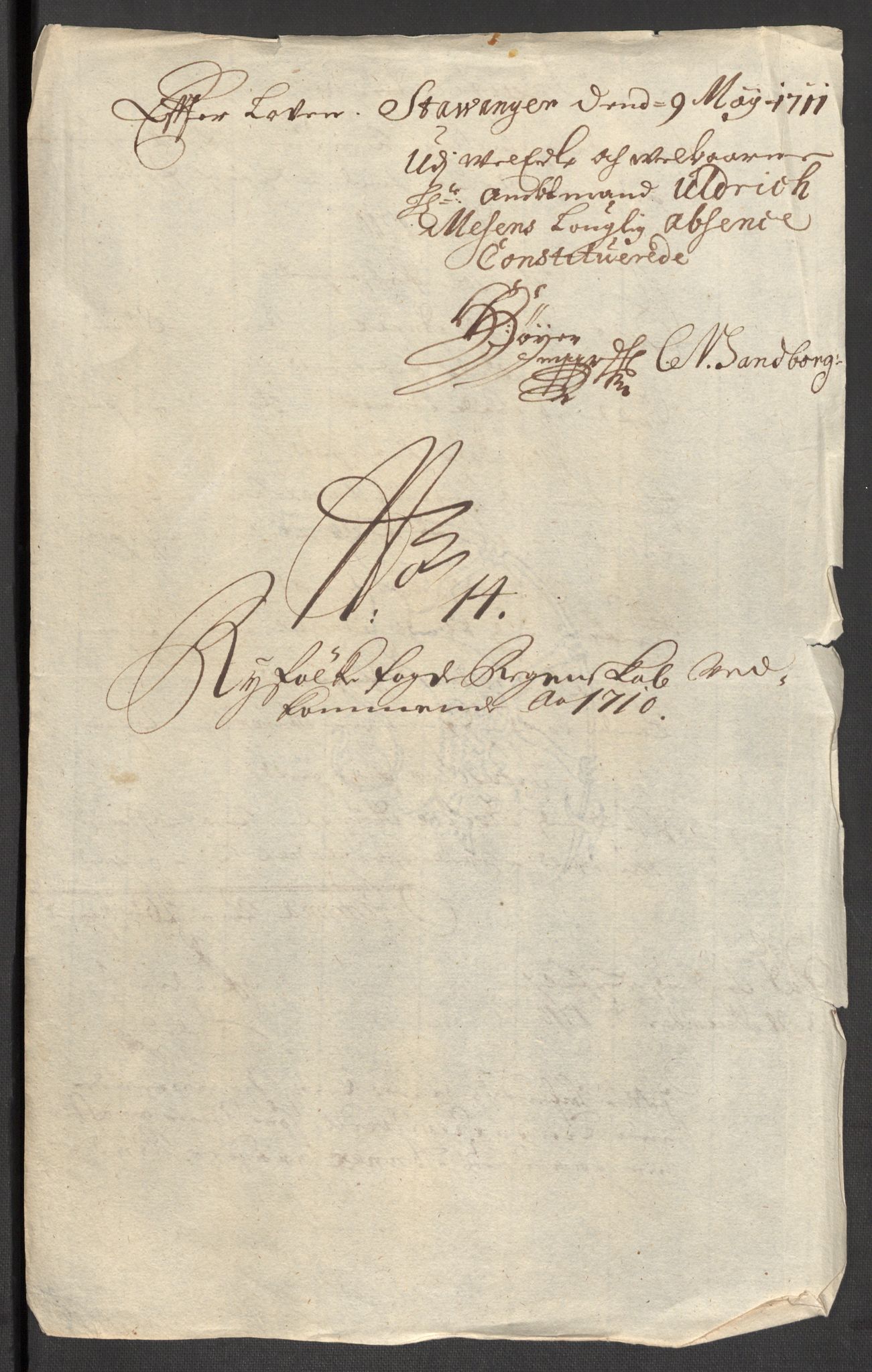 Rentekammeret inntil 1814, Reviderte regnskaper, Fogderegnskap, RA/EA-4092/R47/L2862: Fogderegnskap Ryfylke, 1710, p. 62