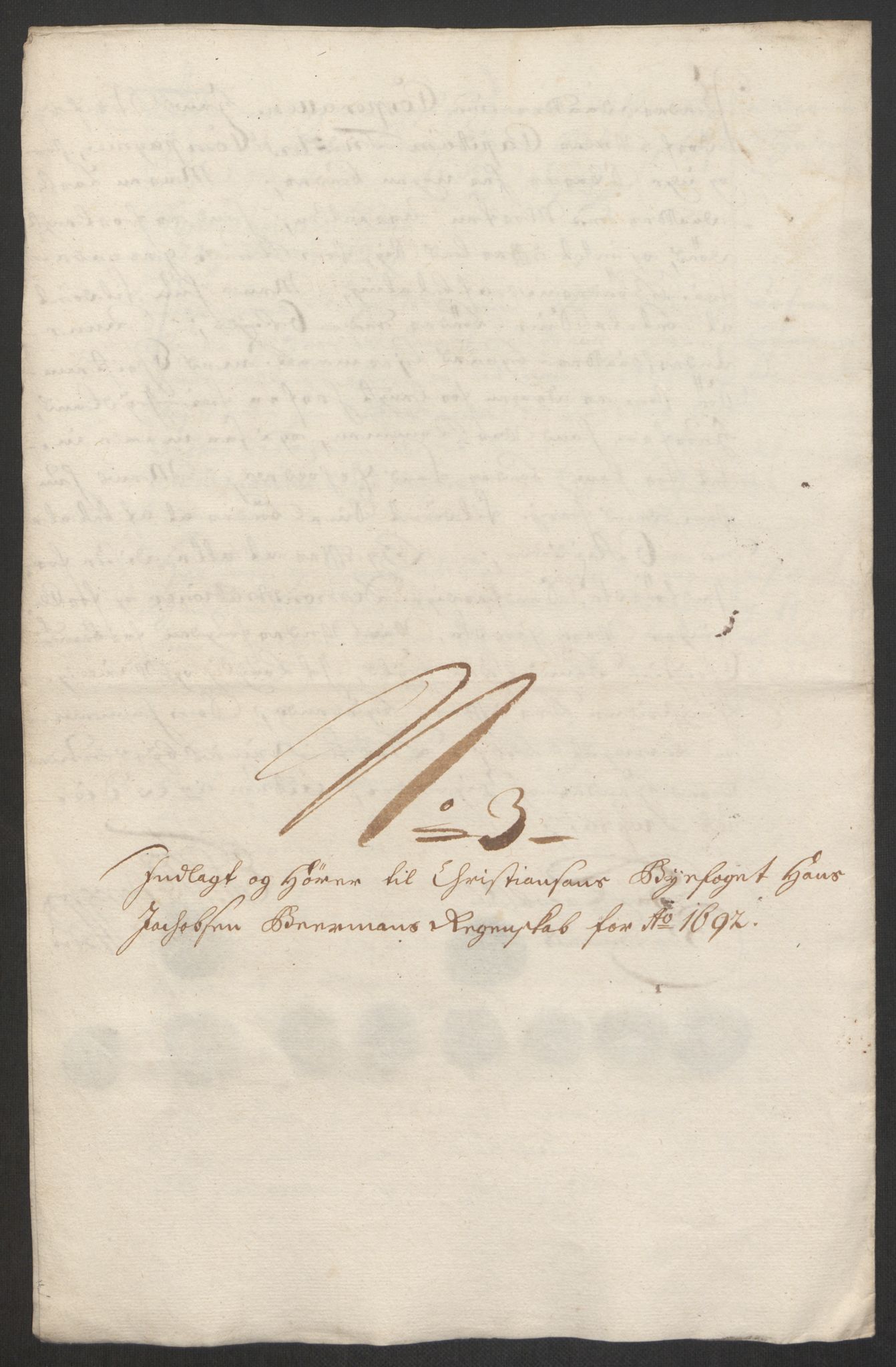 Rentekammeret inntil 1814, Reviderte regnskaper, Byregnskaper, AV/RA-EA-4066/R/Rm/L0285: [M18] Sikt og sakefall, 1681-1718, p. 169