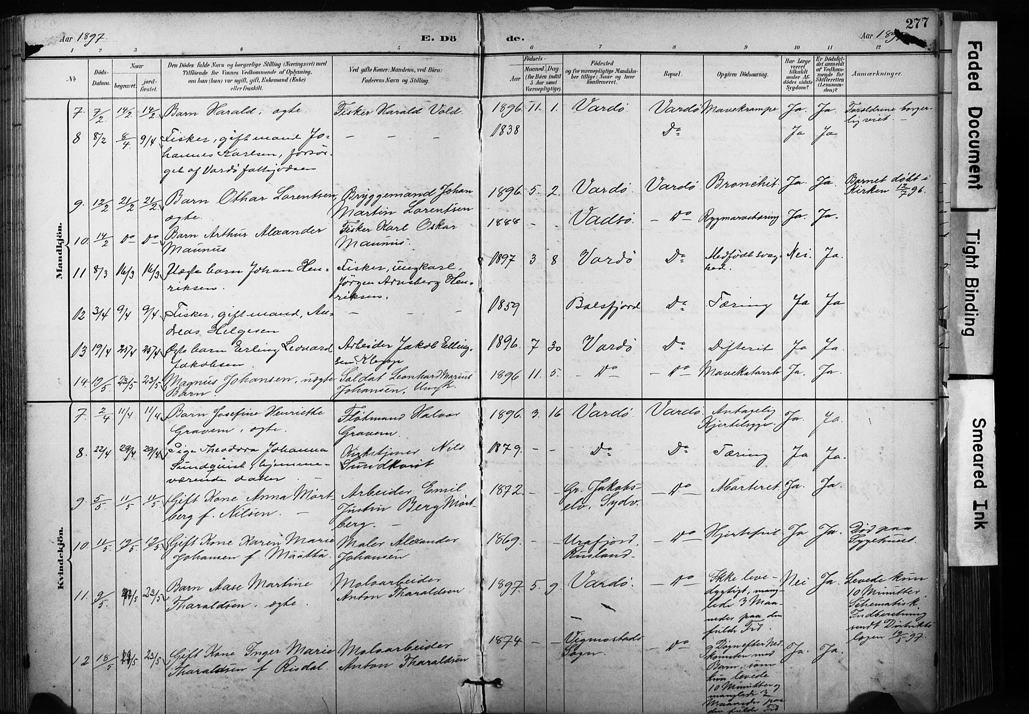 Vardø sokneprestkontor, SATØ/S-1332/H/Ha/L0010kirke: Parish register (official) no. 10, 1895-1907, p. 277