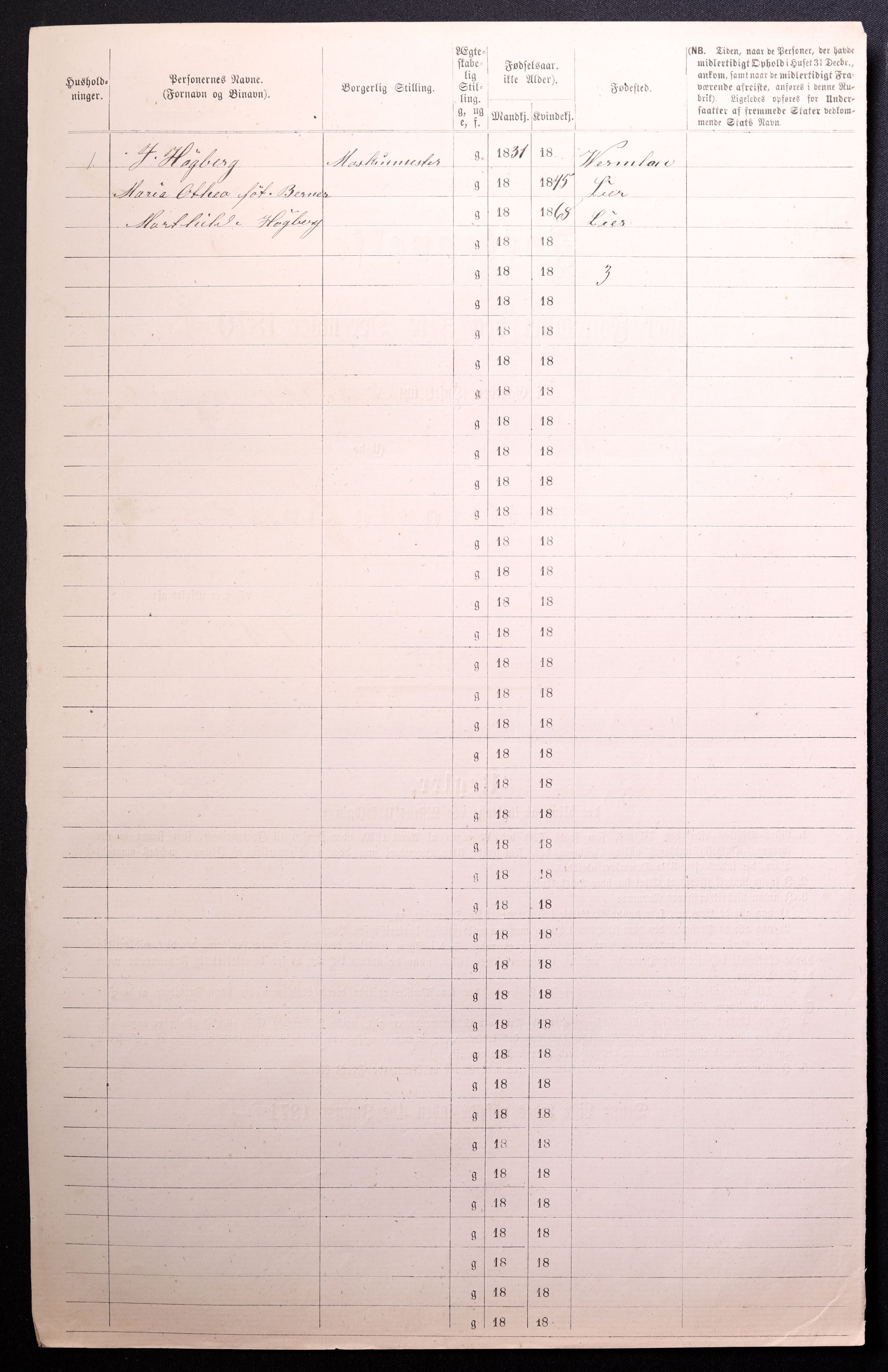 RA, 1870 census for 0301 Kristiania, 1870, p. 4078