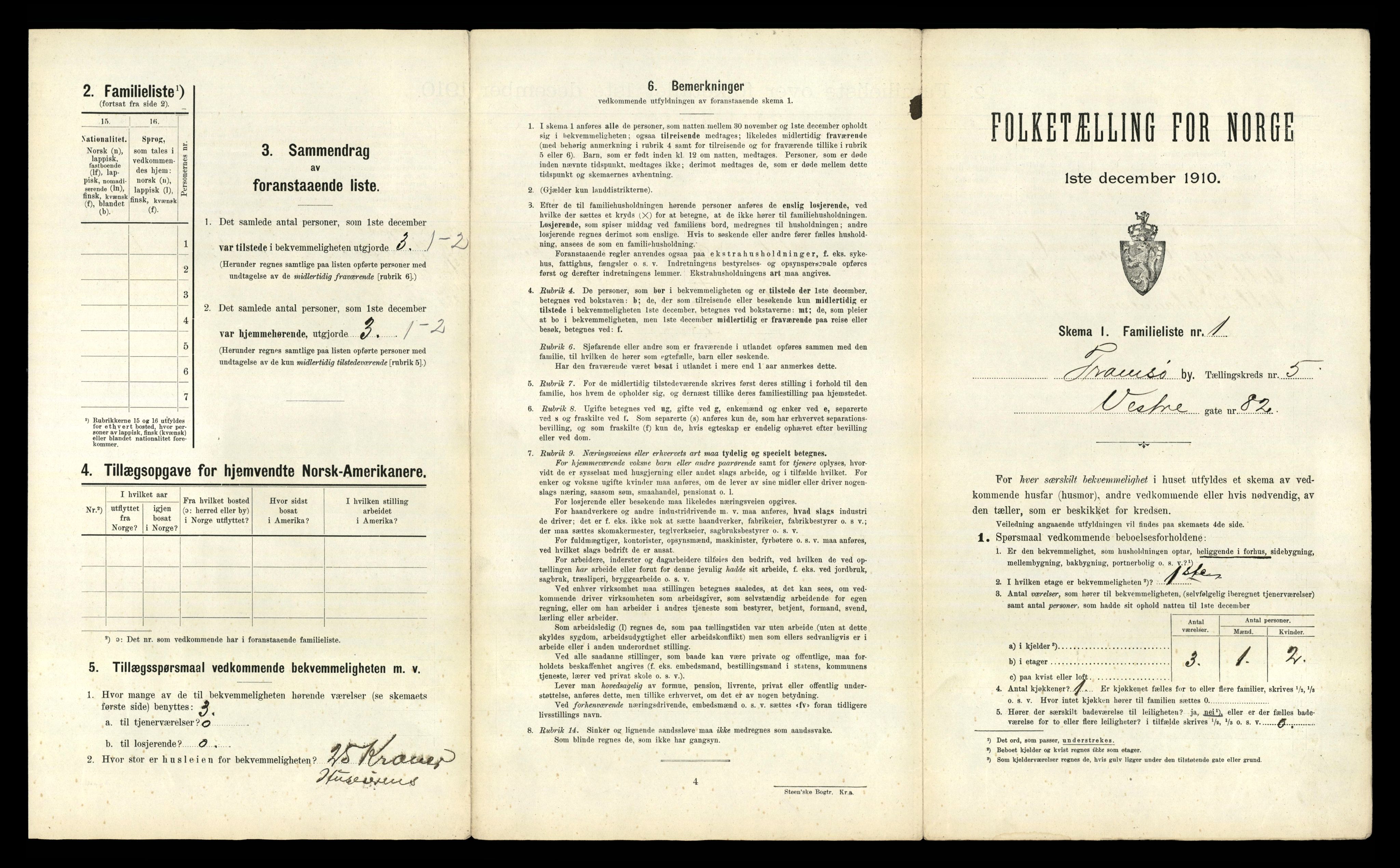 RA, 1910 census for Tromsø, 1910, p. 3270