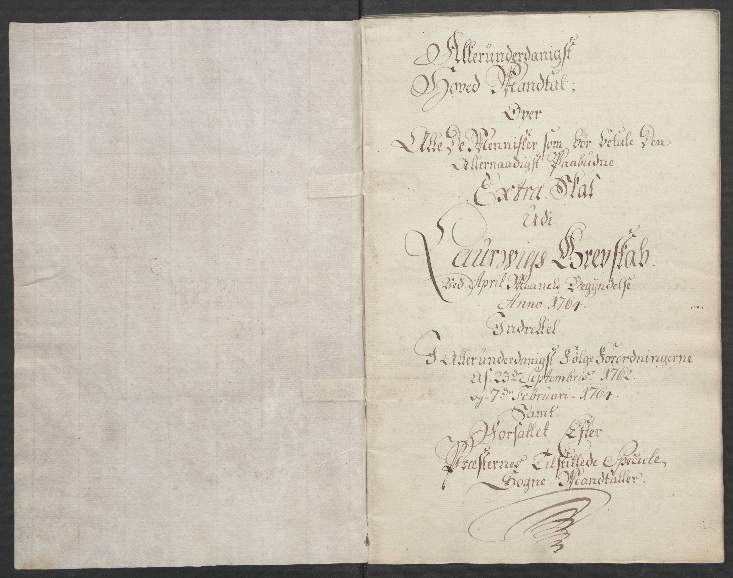 Rentekammeret inntil 1814, Reviderte regnskaper, Fogderegnskap, AV/RA-EA-4092/R33/L2033: Ekstraskatten Larvik grevskap, 1762-1764, p. 492