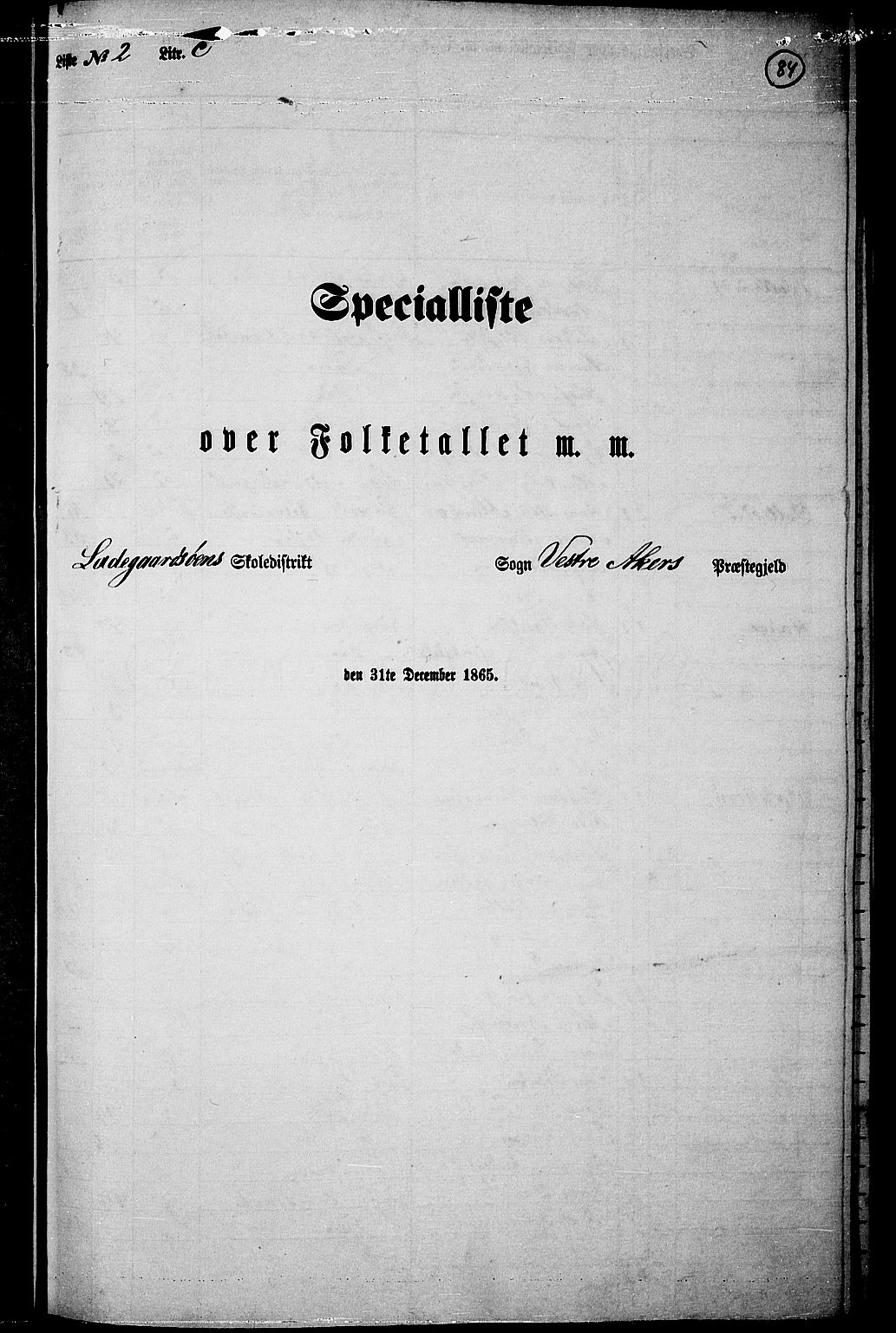 RA, 1865 census for Vestre Aker, 1865, p. 81