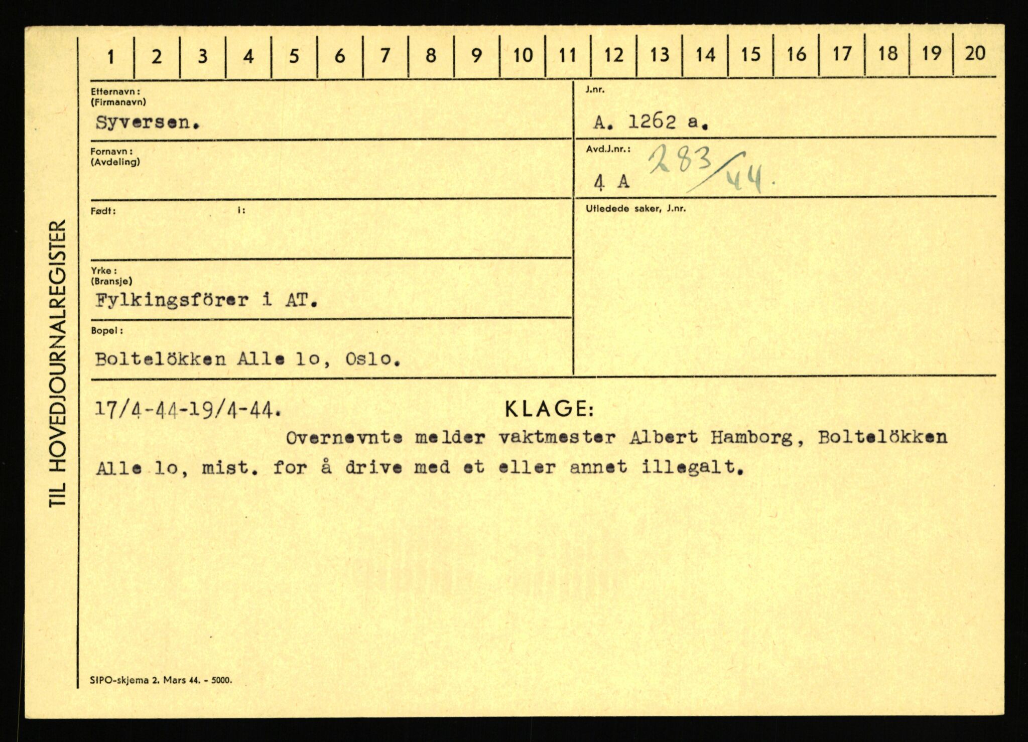 Statspolitiet - Hovedkontoret / Osloavdelingen, AV/RA-S-1329/C/Ca/L0015: Svea - Tøsse, 1943-1945, p. 705