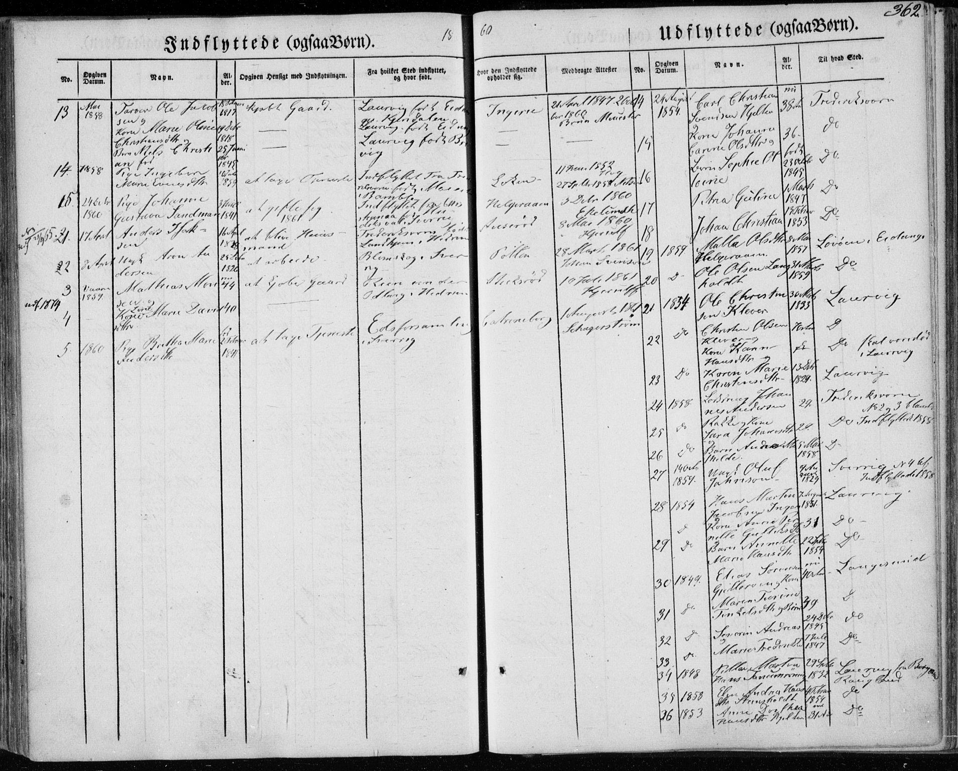 Brunlanes kirkebøker, SAKO/A-342/F/Fa/L0004: Parish register (official) no. I 4, 1846-1862, p. 362