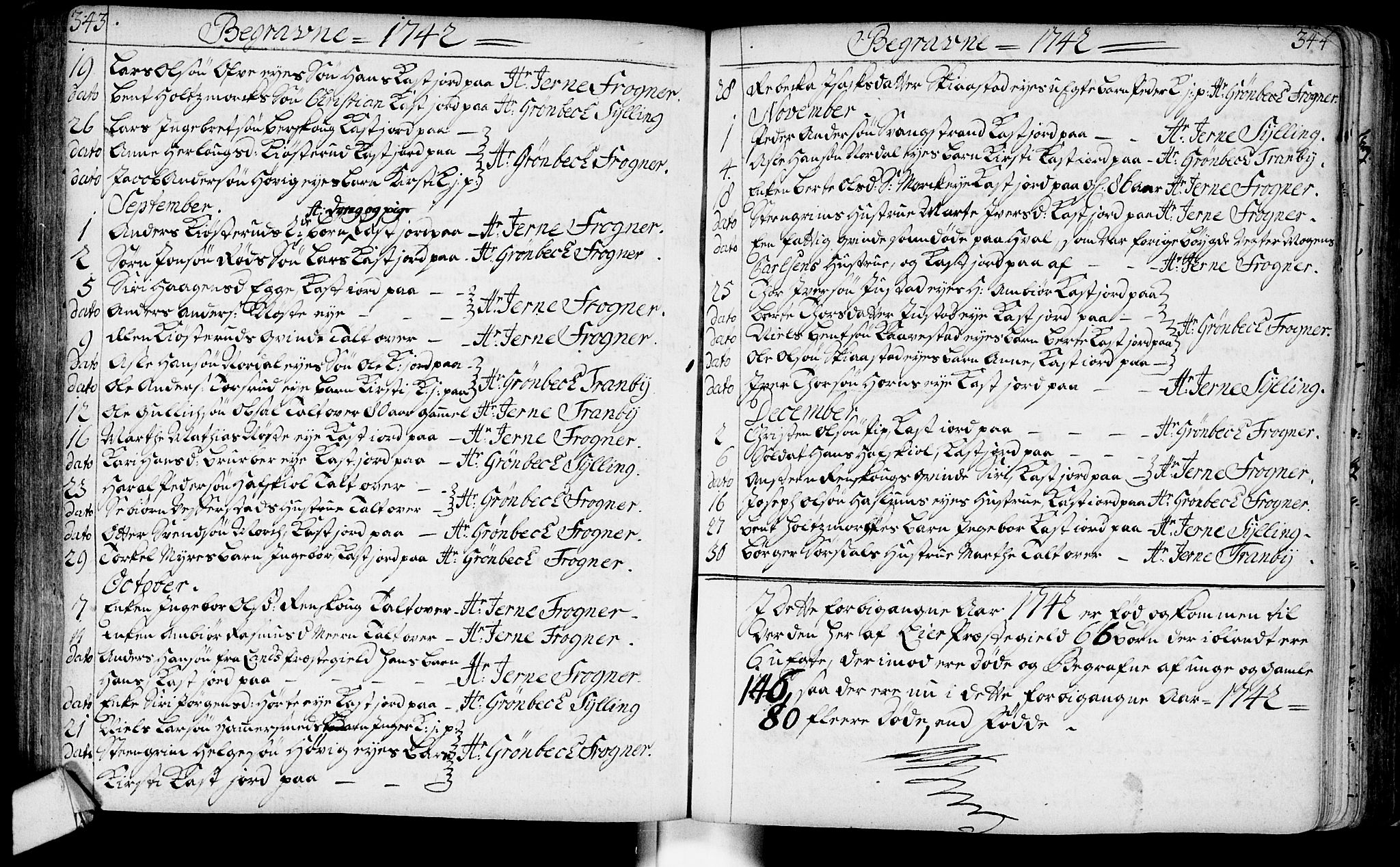 Lier kirkebøker, SAKO/A-230/F/Fa/L0003: Parish register (official) no. I 3, 1727-1748, p. 343-344