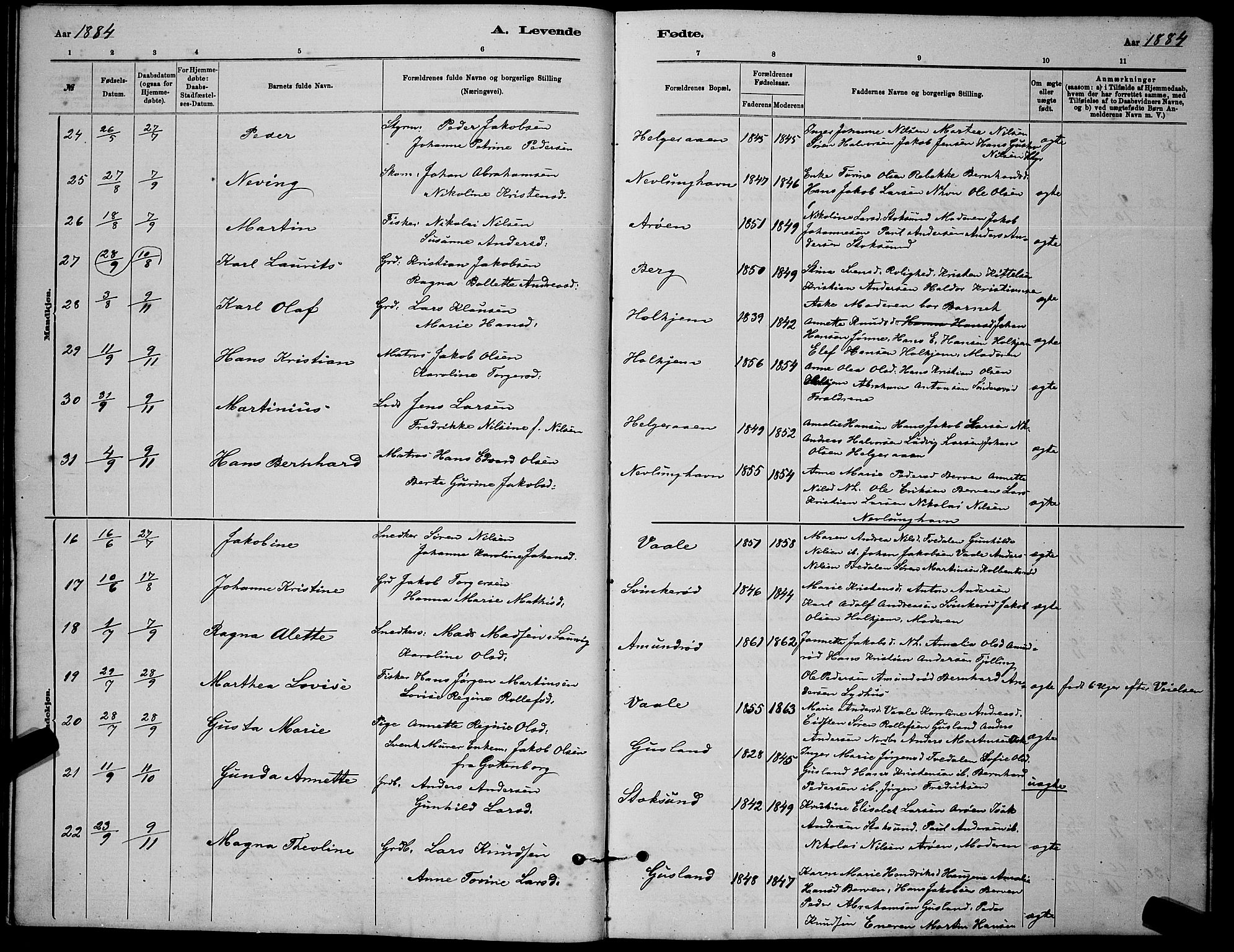 Brunlanes kirkebøker, AV/SAKO-A-342/G/Gb/L0002: Parish register (copy) no. II 2, 1878-1902