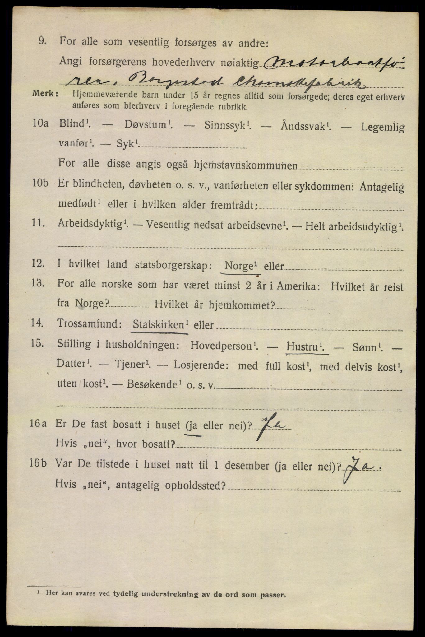 SAKO, 1920 census for Porsgrunn, 1920, p. 7108