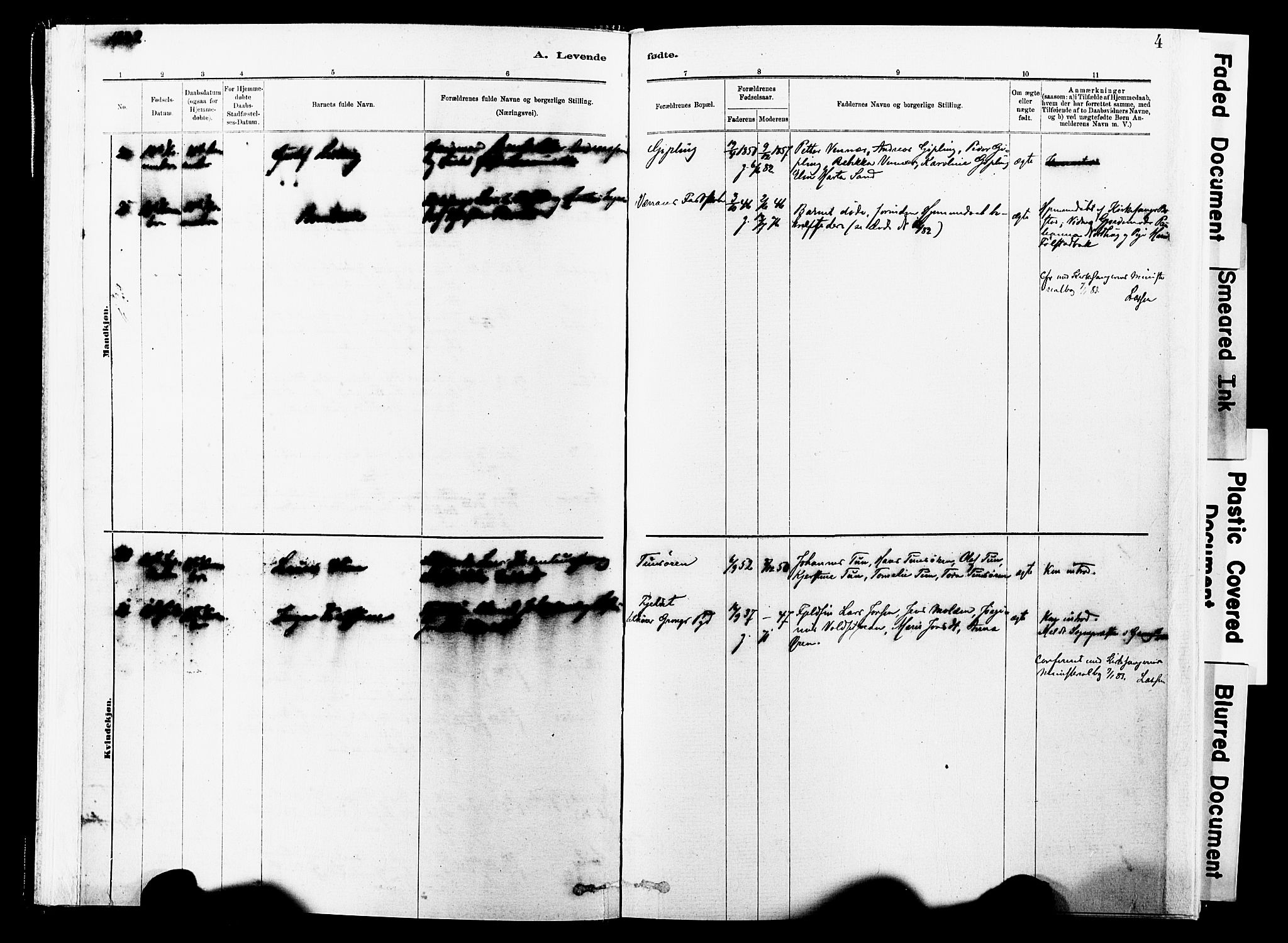 Ministerialprotokoller, klokkerbøker og fødselsregistre - Nord-Trøndelag, AV/SAT-A-1458/744/L0420: Parish register (official) no. 744A04, 1882-1904, p. 4