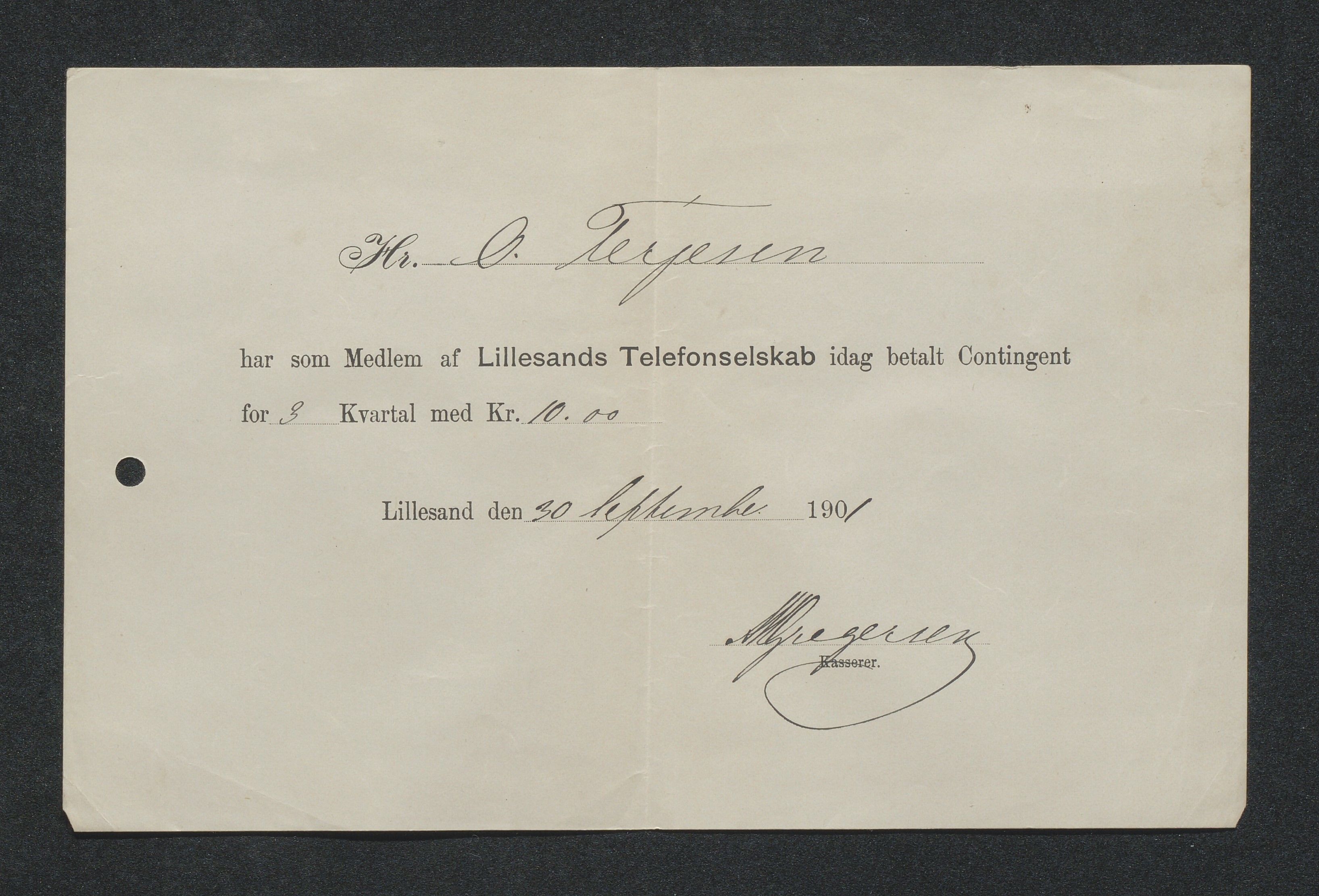 O. Terjesens rederi, AAKS/PA-2525/R/R02/L0002: Regnskapsbilag, 1899-1904