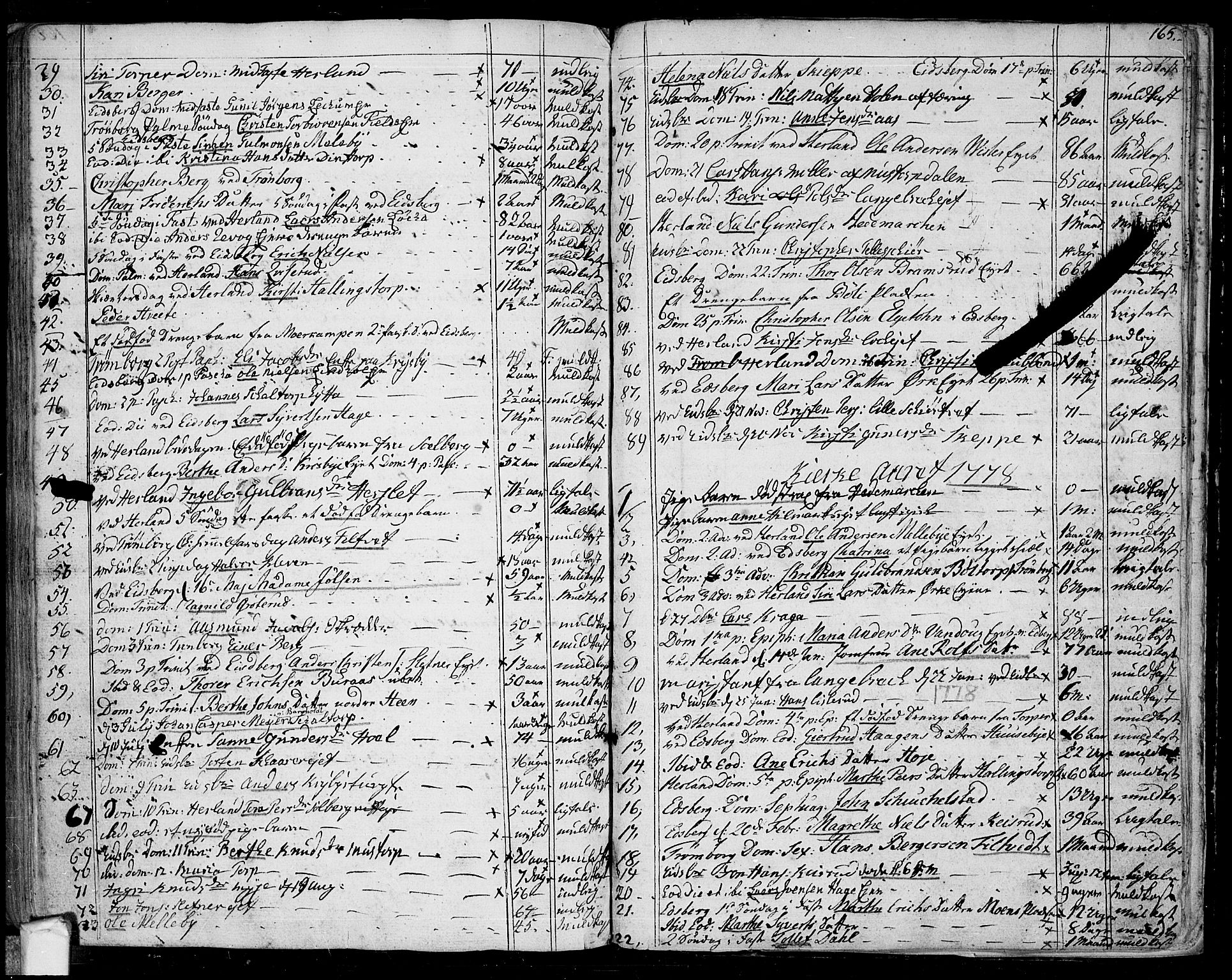 Eidsberg prestekontor Kirkebøker, AV/SAO-A-10905/F/Fa/L0004: Parish register (official) no. I 4, 1759-1788, p. 165