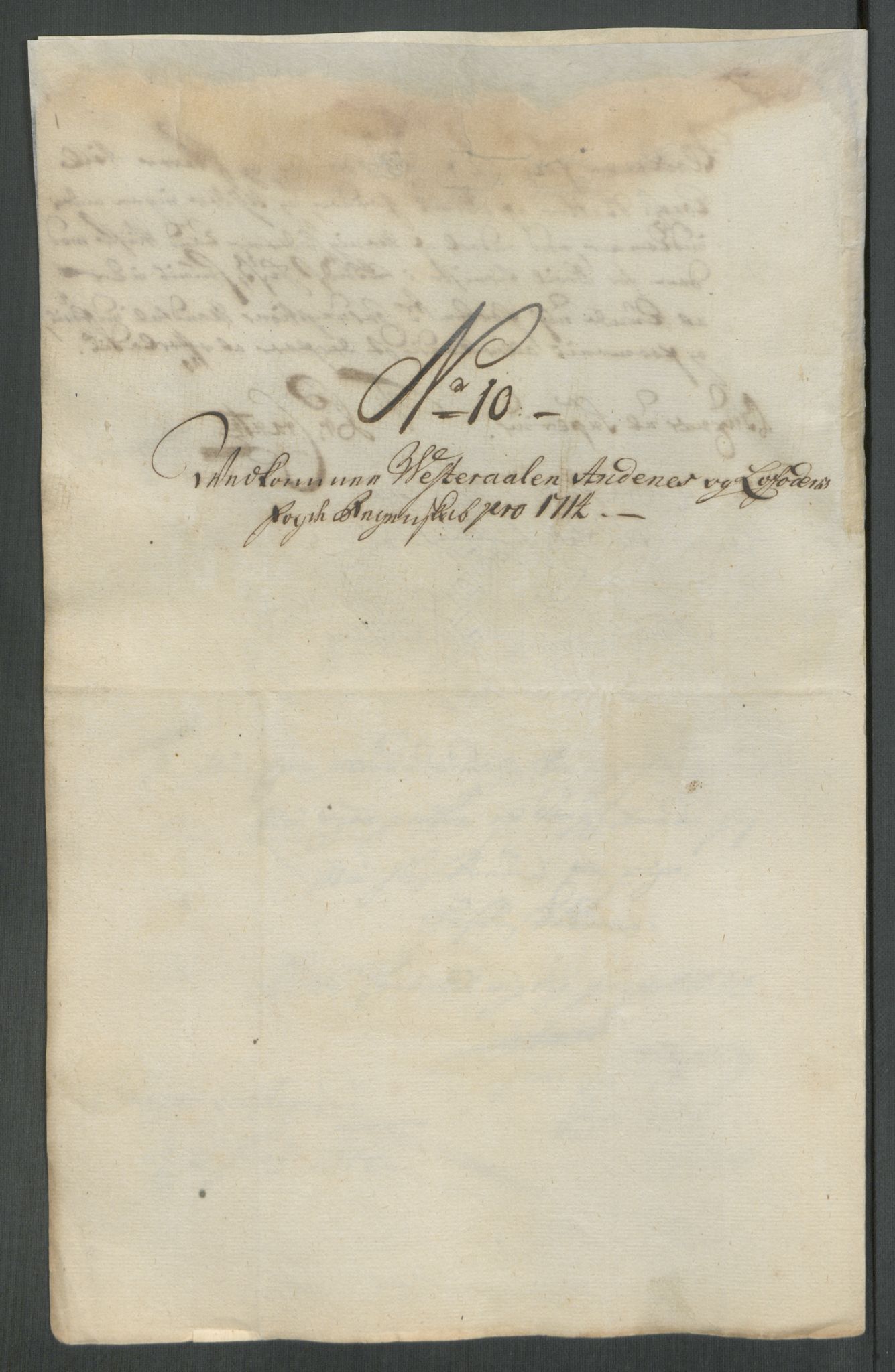 Rentekammeret inntil 1814, Reviderte regnskaper, Fogderegnskap, AV/RA-EA-4092/R67/L4680: Fogderegnskap Vesterålen, Andenes og Lofoten, 1714, p. 90