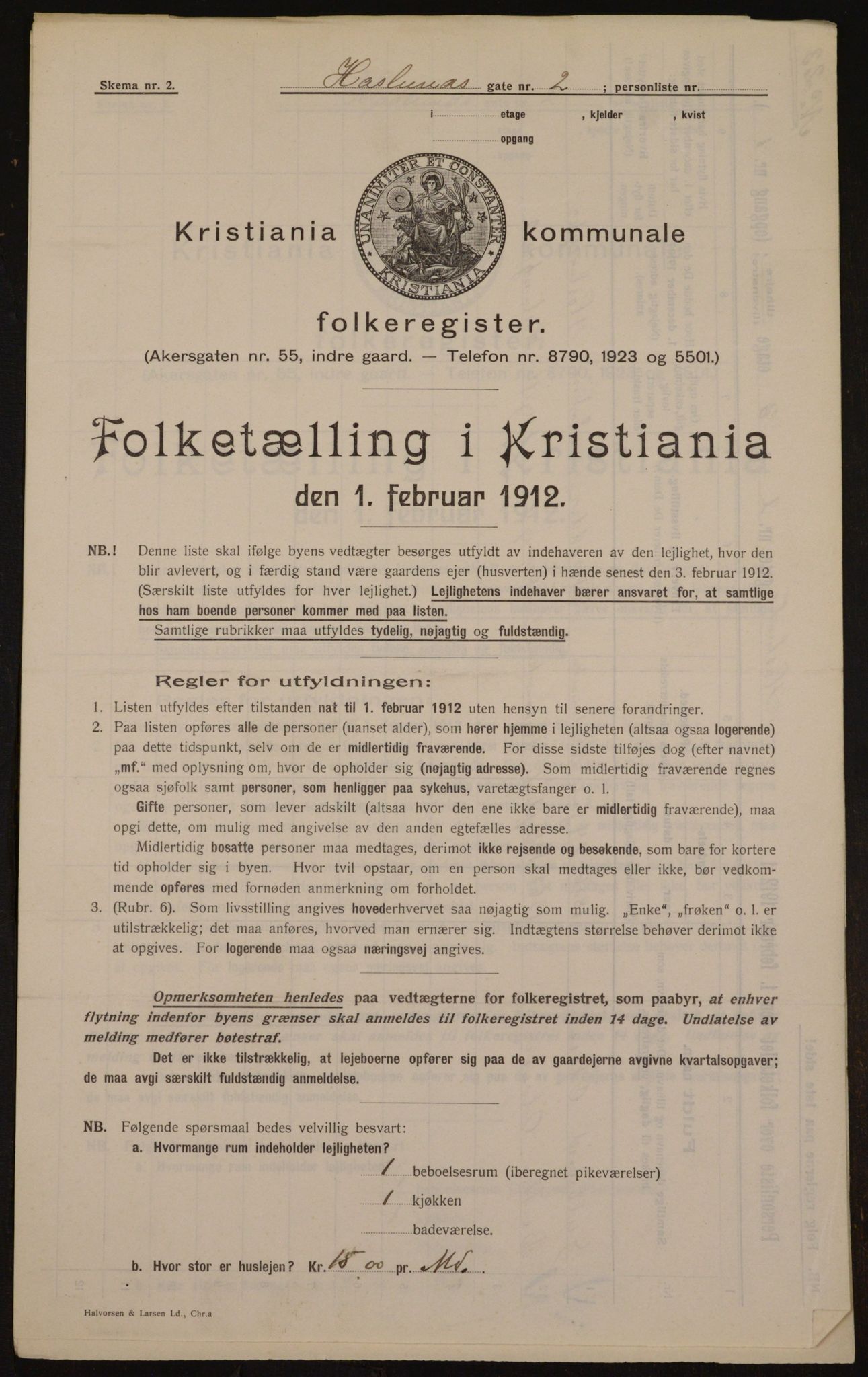 OBA, Municipal Census 1912 for Kristiania, 1912, p. 35275