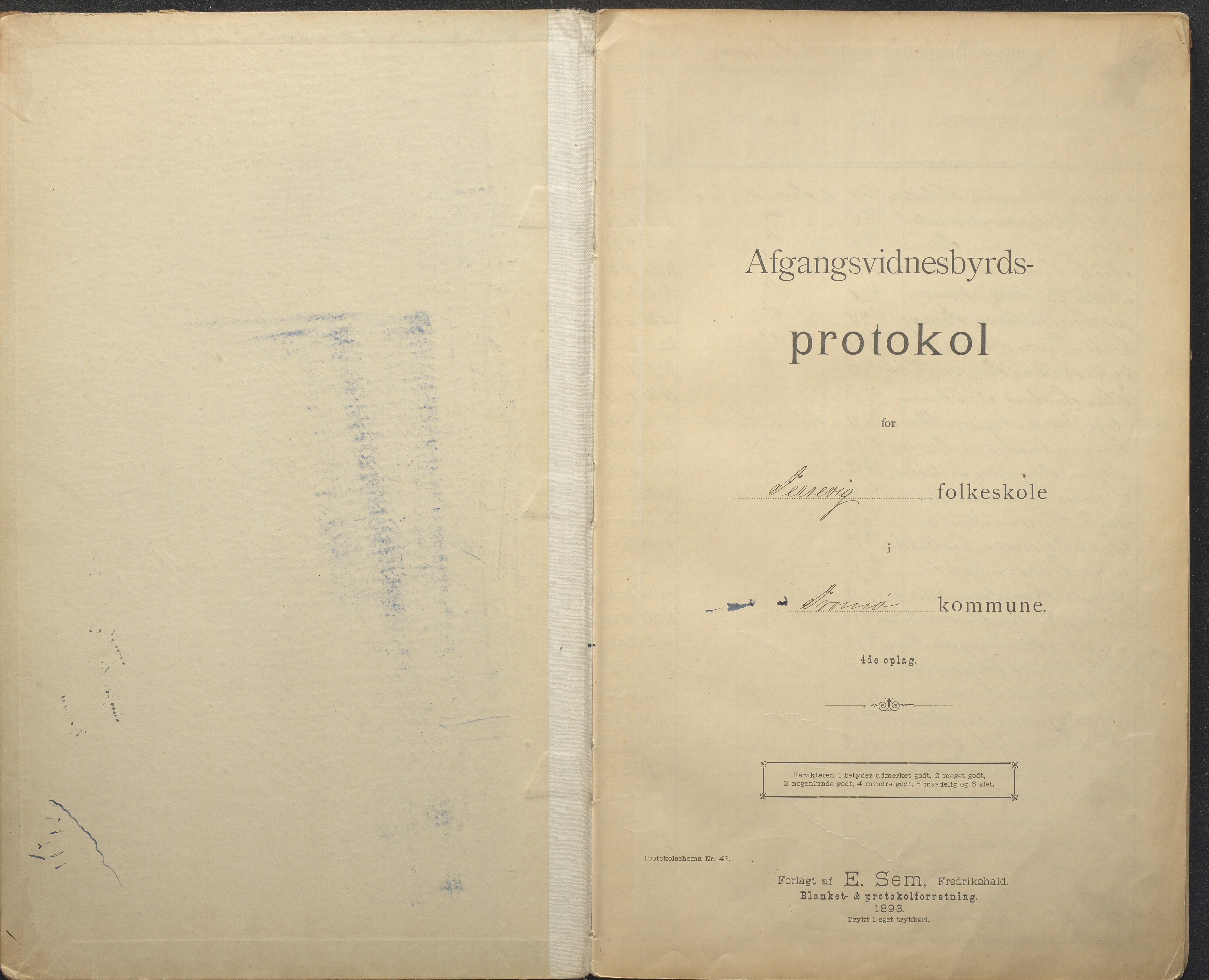 Tromøy kommune frem til 1971, AAKS/KA0921-PK/04/L0036: Færvik (Roligheden) - Avgangsvitnesbyrd-protokoll, 1896-1958