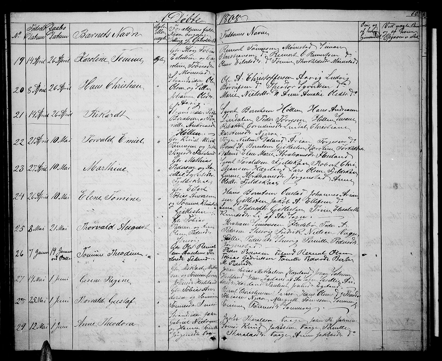 Sør-Audnedal sokneprestkontor, AV/SAK-1111-0039/F/Fb/Fba/L0002: Parish register (copy) no. B 2, 1853-1878, p. 60