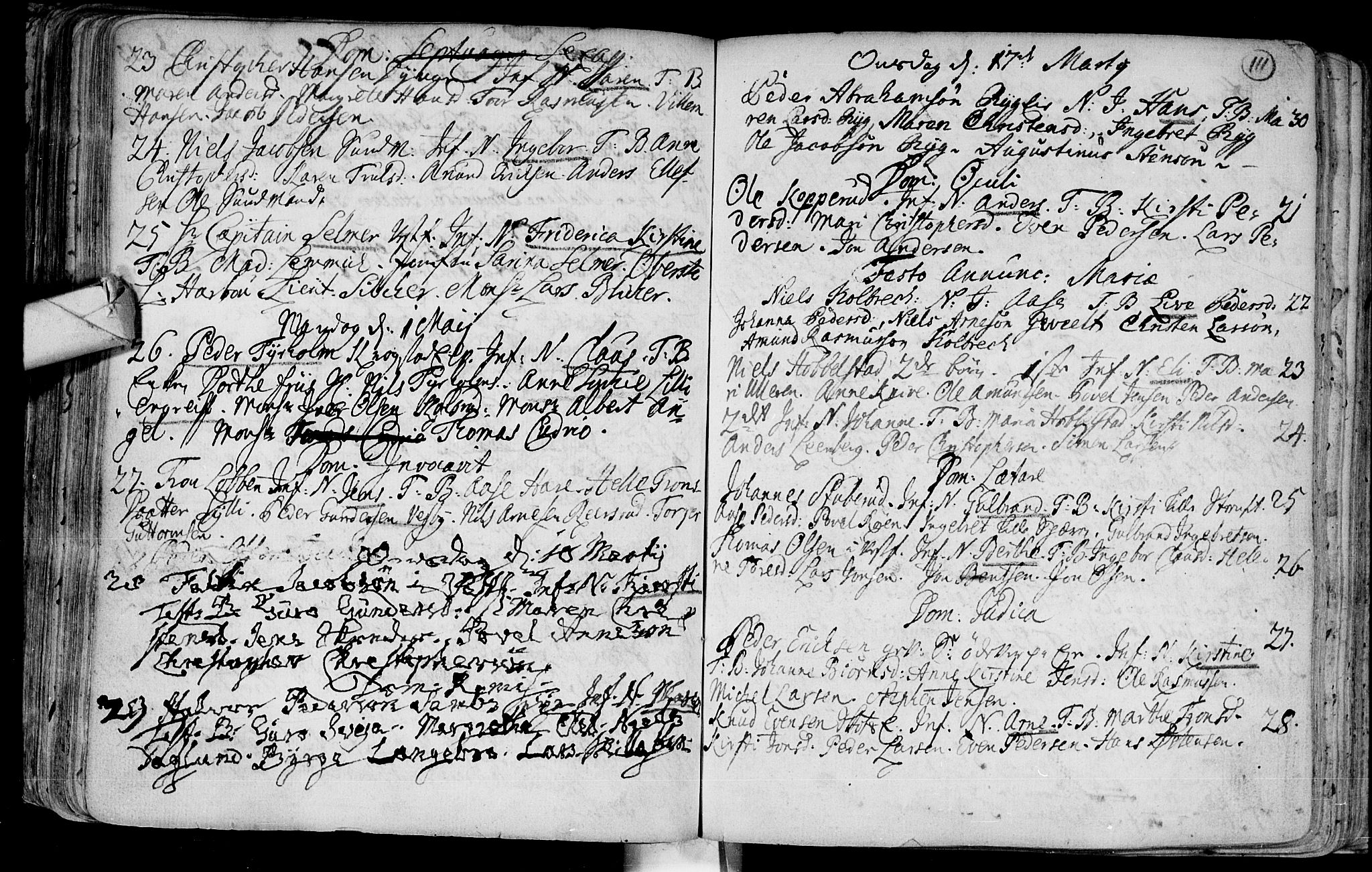 Eiker kirkebøker, AV/SAKO-A-4/F/Fa/L0003: Parish register (official) no. I 3, 1724-1753, p. 111