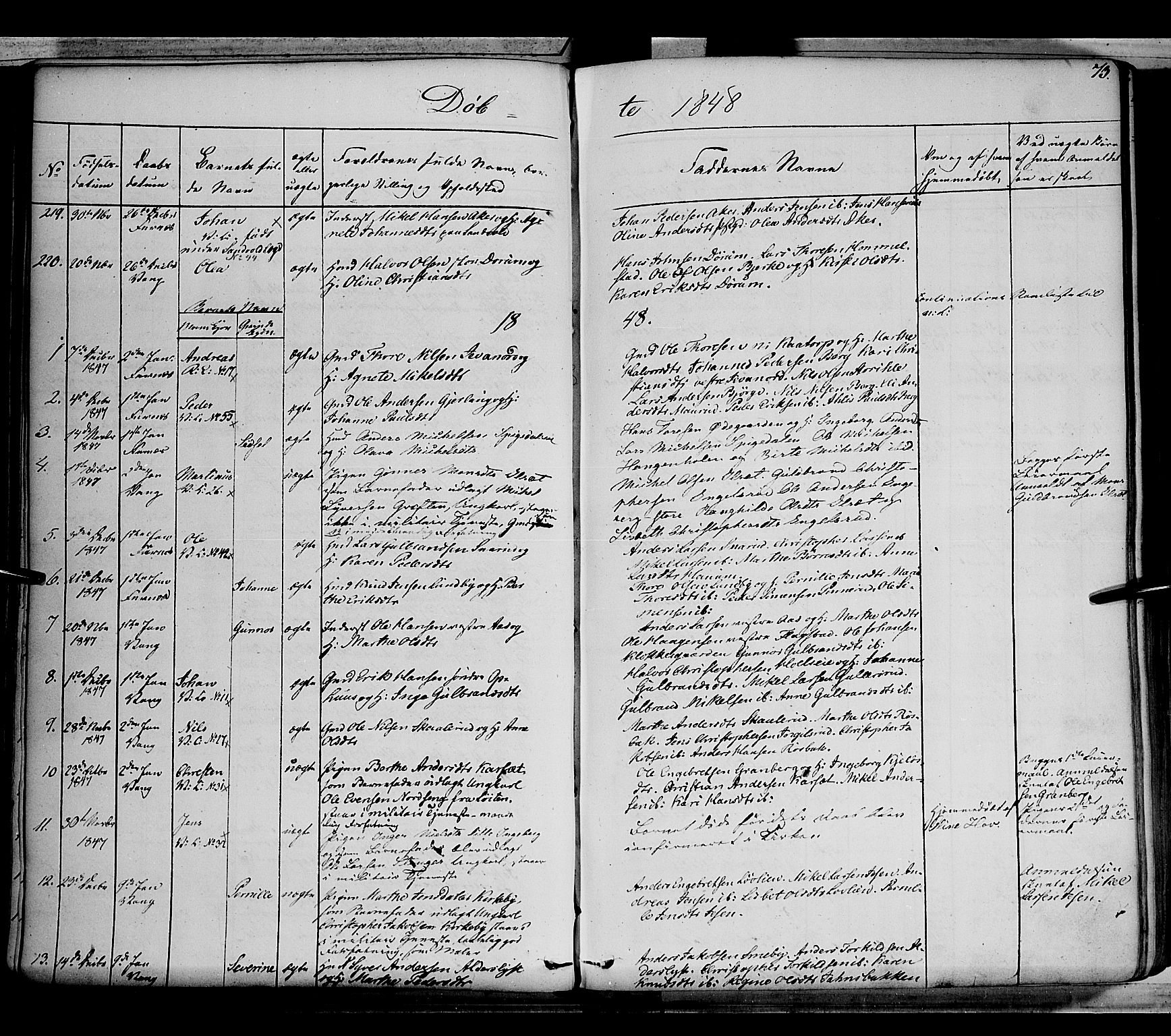 Vang prestekontor, Hedmark, SAH/PREST-008/H/Ha/Haa/L0010: Parish register (official) no. 10, 1841-1855, p. 73