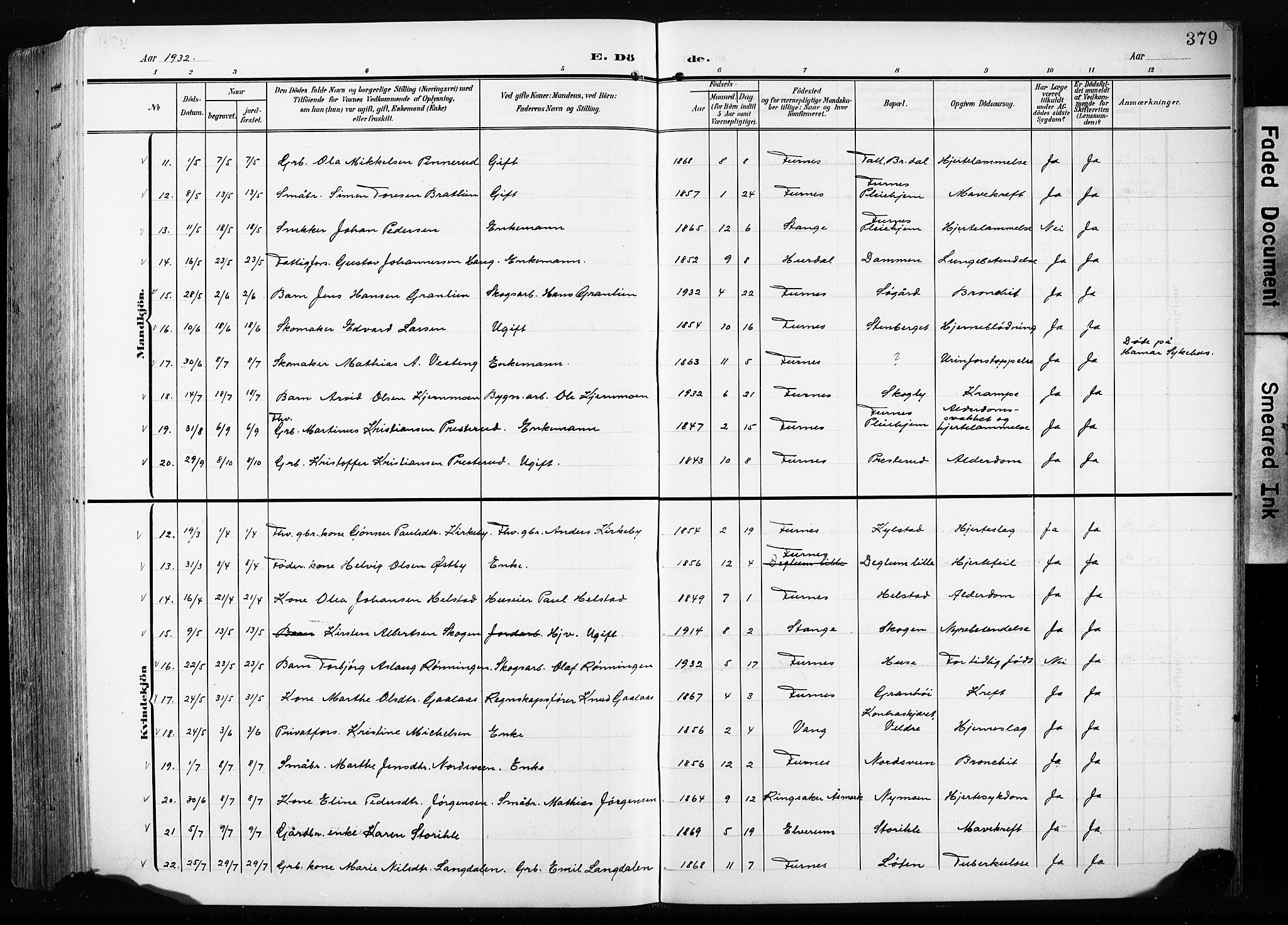 Furnes prestekontor, AV/SAH-PREST-012/L/La/L0001: Parish register (copy) no. 1, 1904-1933, p. 379