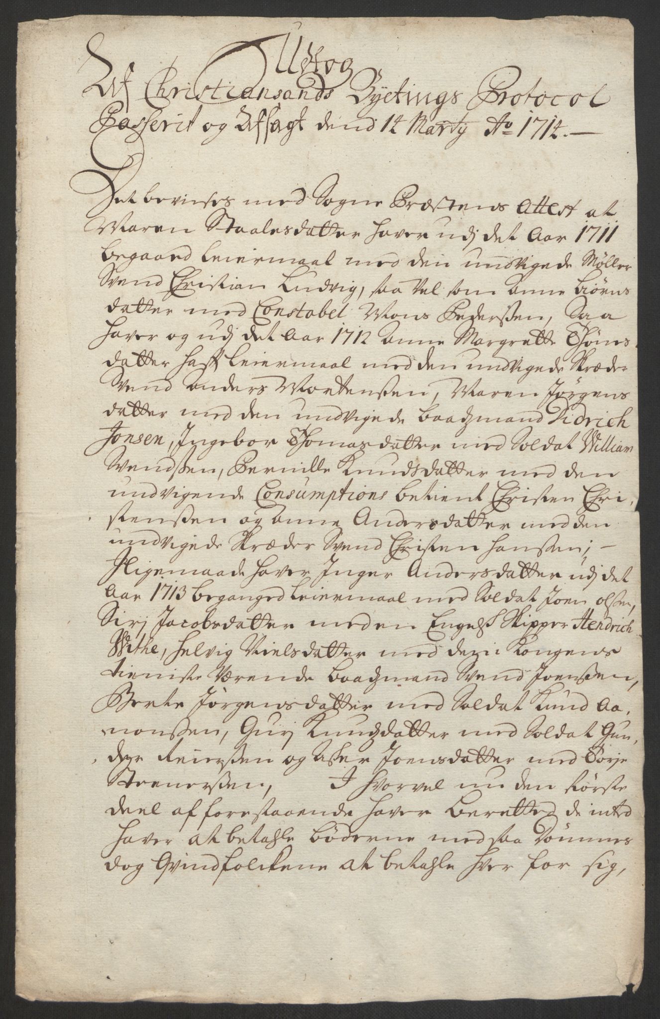 Rentekammeret inntil 1814, Reviderte regnskaper, Byregnskaper, AV/RA-EA-4066/R/Rm/L0285: [M18] Sikt og sakefall, 1681-1718, p. 511