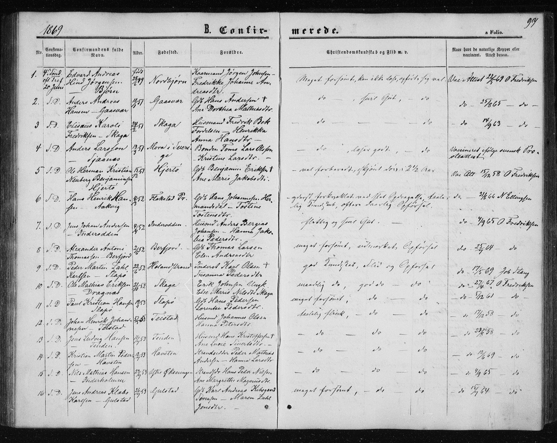 Ministerialprotokoller, klokkerbøker og fødselsregistre - Nordland, SAT/A-1459/834/L0505: Parish register (official) no. 834A03, 1862-1871, p. 97