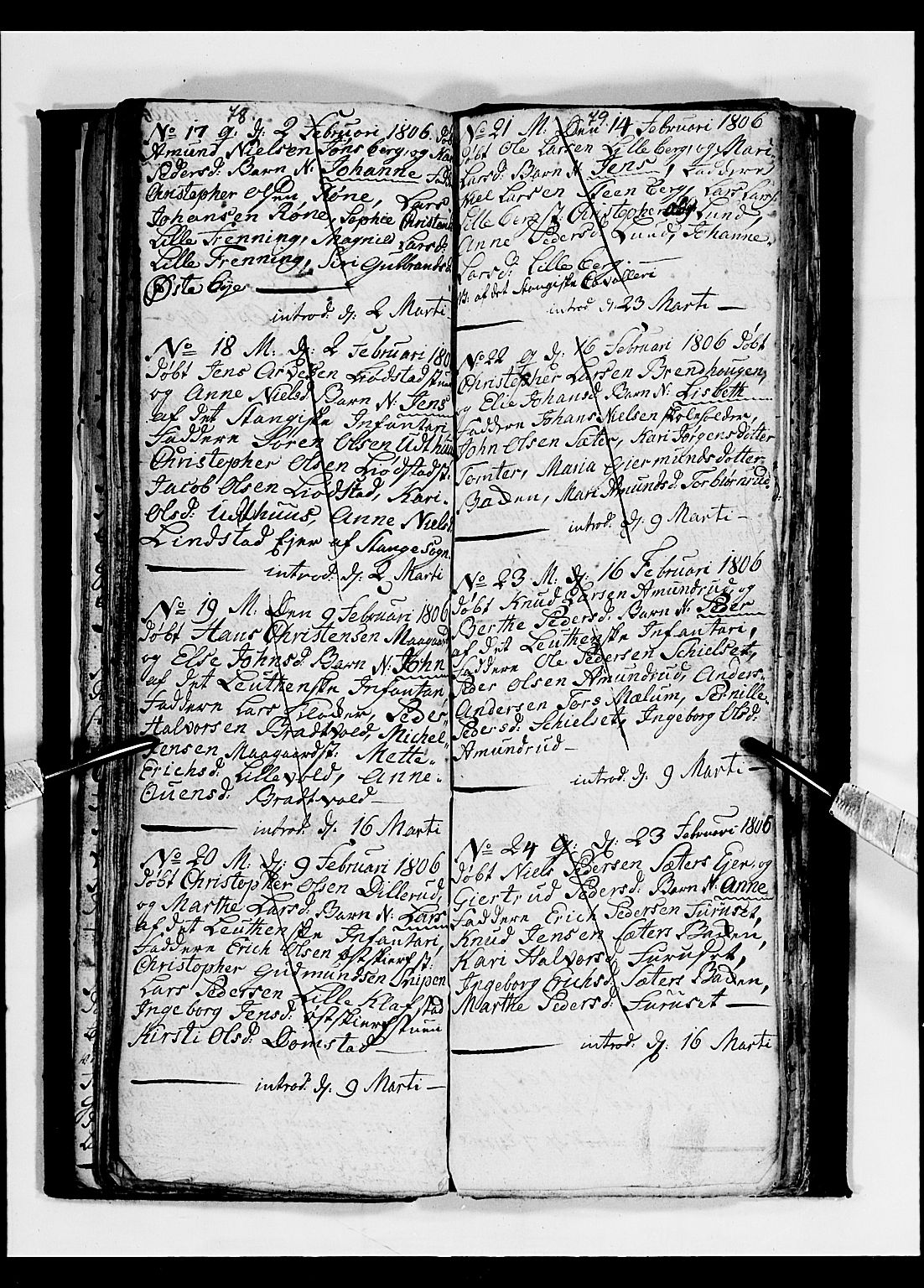Romedal prestekontor, SAH/PREST-004/L/L0003: Parish register (copy) no. 3, 1801-1806, p. 78-79
