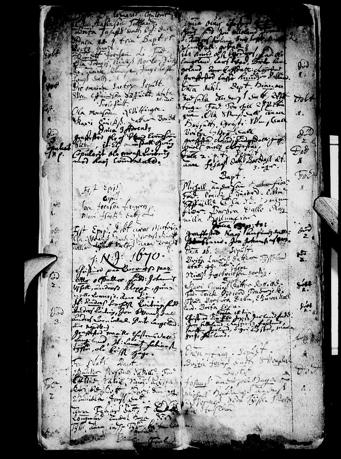 Os sokneprestembete, SAB/A-99929: Parish register (official) no. A 4, 1669-1760, p. 2