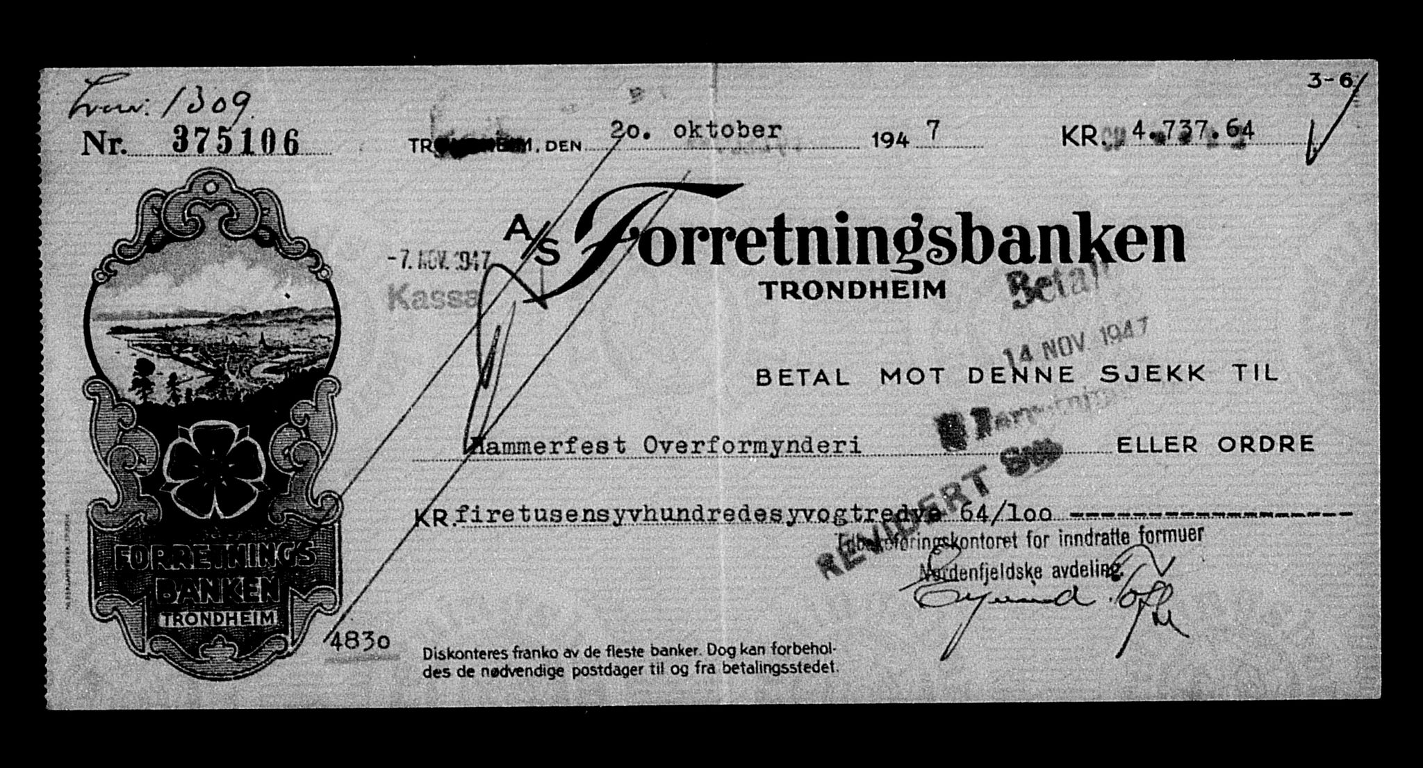 Justisdepartementet, Tilbakeføringskontoret for inndratte formuer, AV/RA-S-1564/H/Hc/Hcb/L0913: --, 1945-1947, p. 477