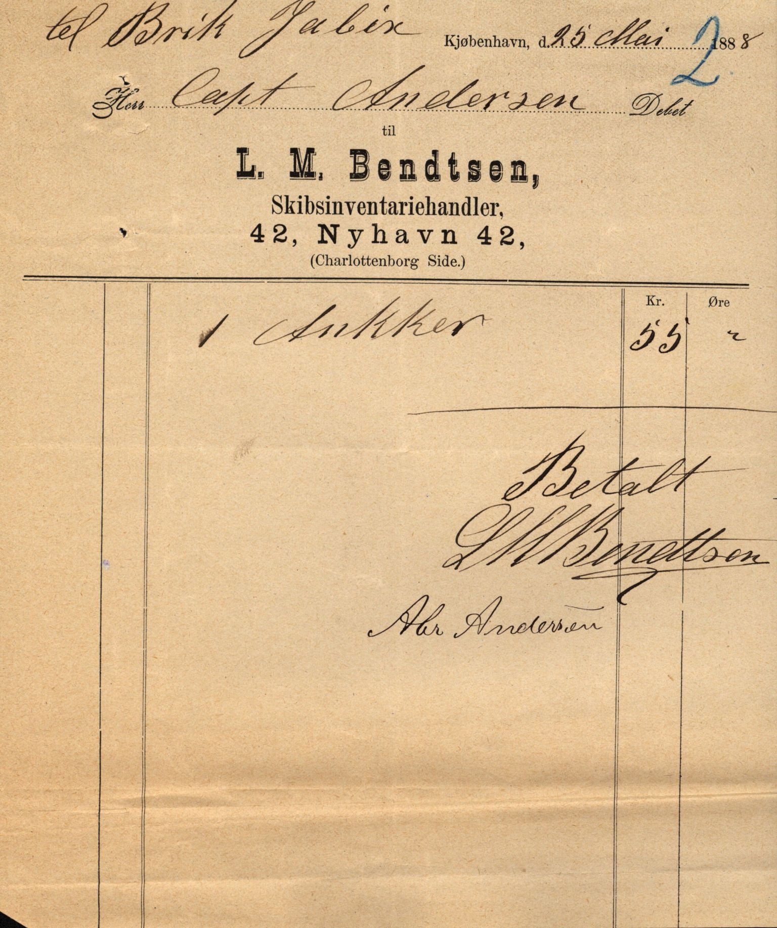 Pa 63 - Østlandske skibsassuranceforening, VEMU/A-1079/G/Ga/L0021/0004: Havaridokumenter / India, Jacbez, Jarlsberg, Kong Carl, Josephine, 1888, p. 46