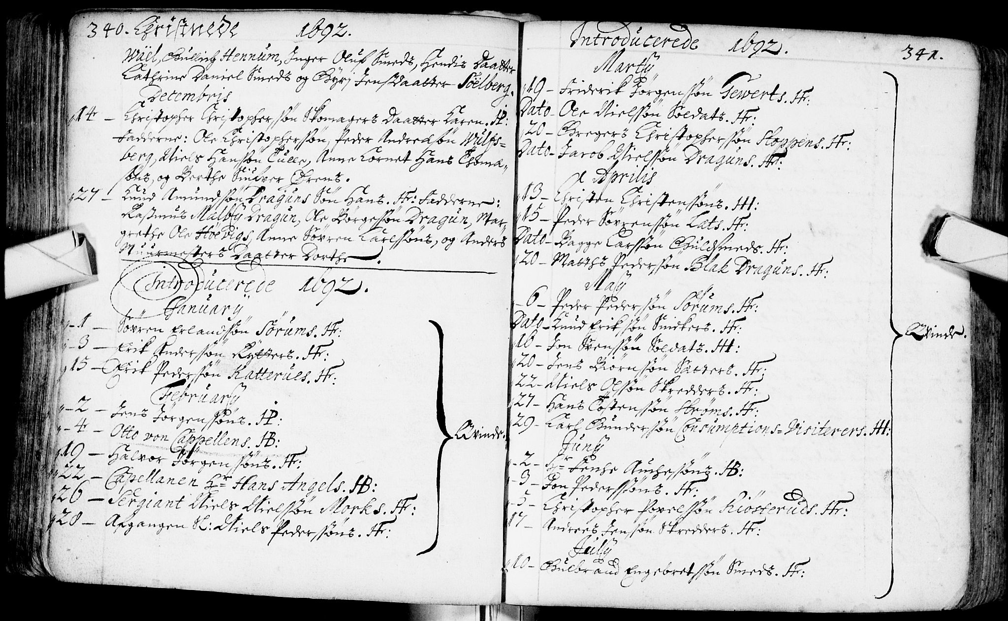 Bragernes kirkebøker, SAKO/A-6/F/Fa/L0002: Parish register (official) no. I 2, 1680-1705, p. 340-341