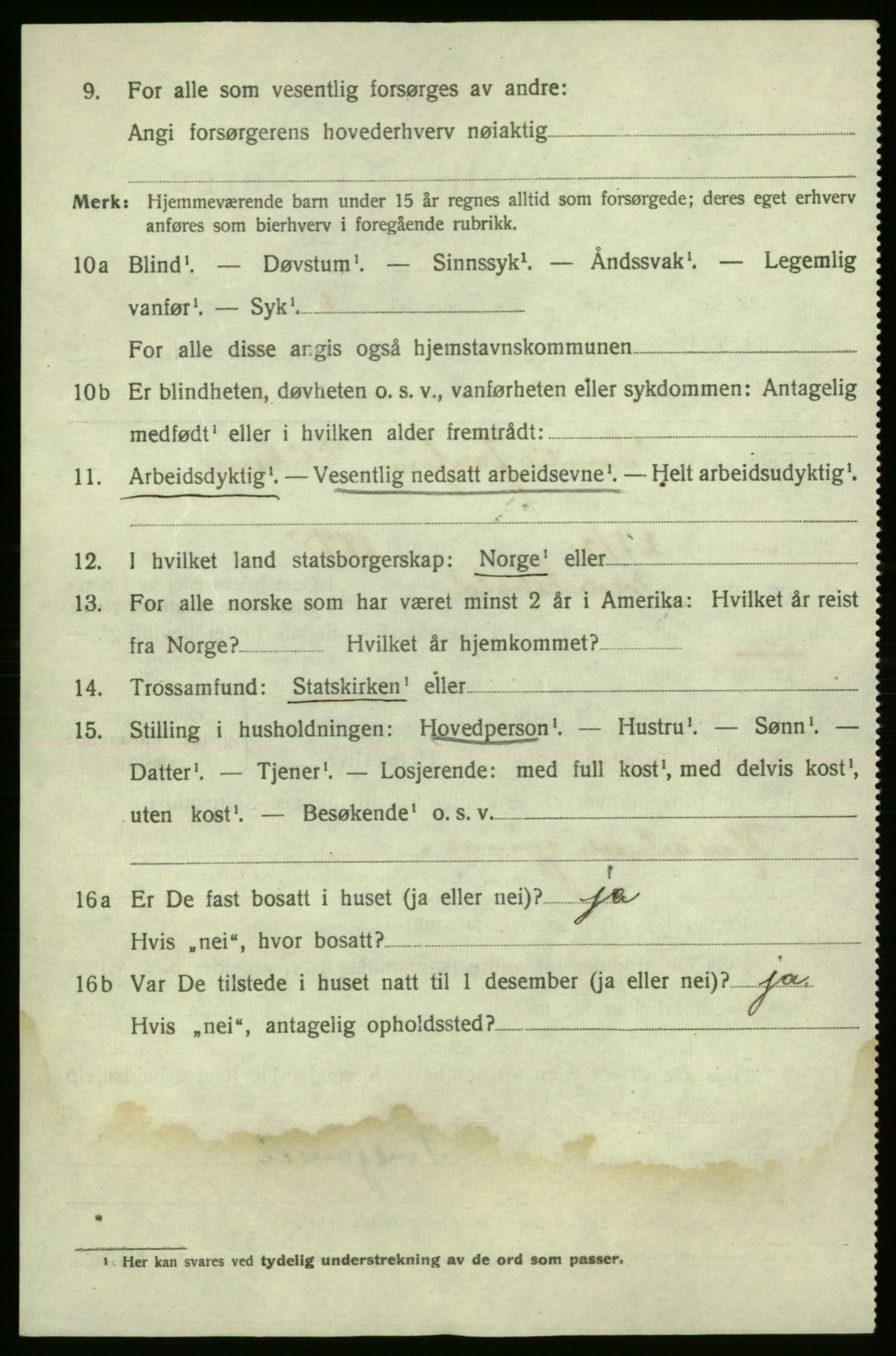 SAO, 1920 census for Fredrikshald, 1920, p. 19734