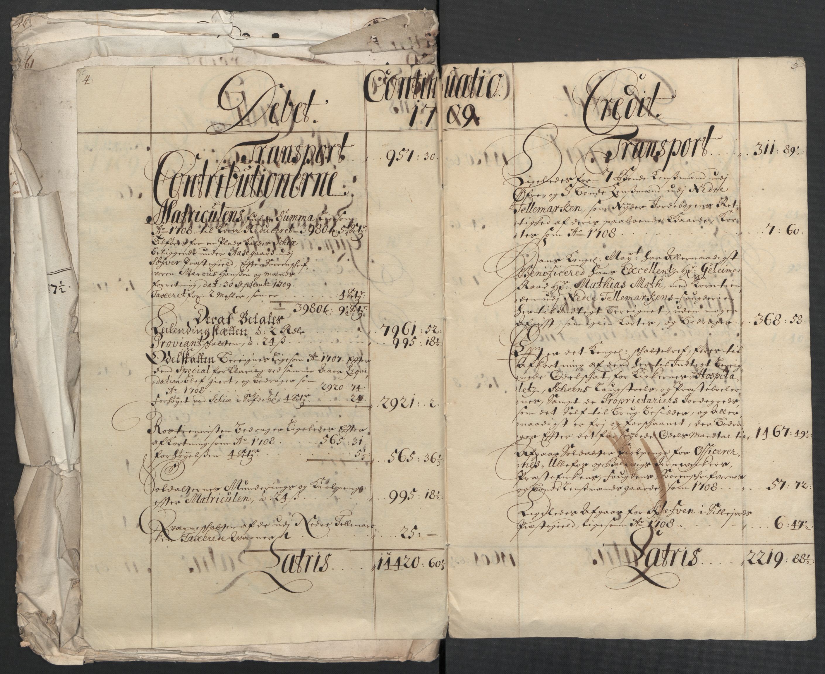 Rentekammeret inntil 1814, Reviderte regnskaper, Fogderegnskap, AV/RA-EA-4092/R36/L2118: Fogderegnskap Øvre og Nedre Telemark og Bamble, 1708-1709, p. 165