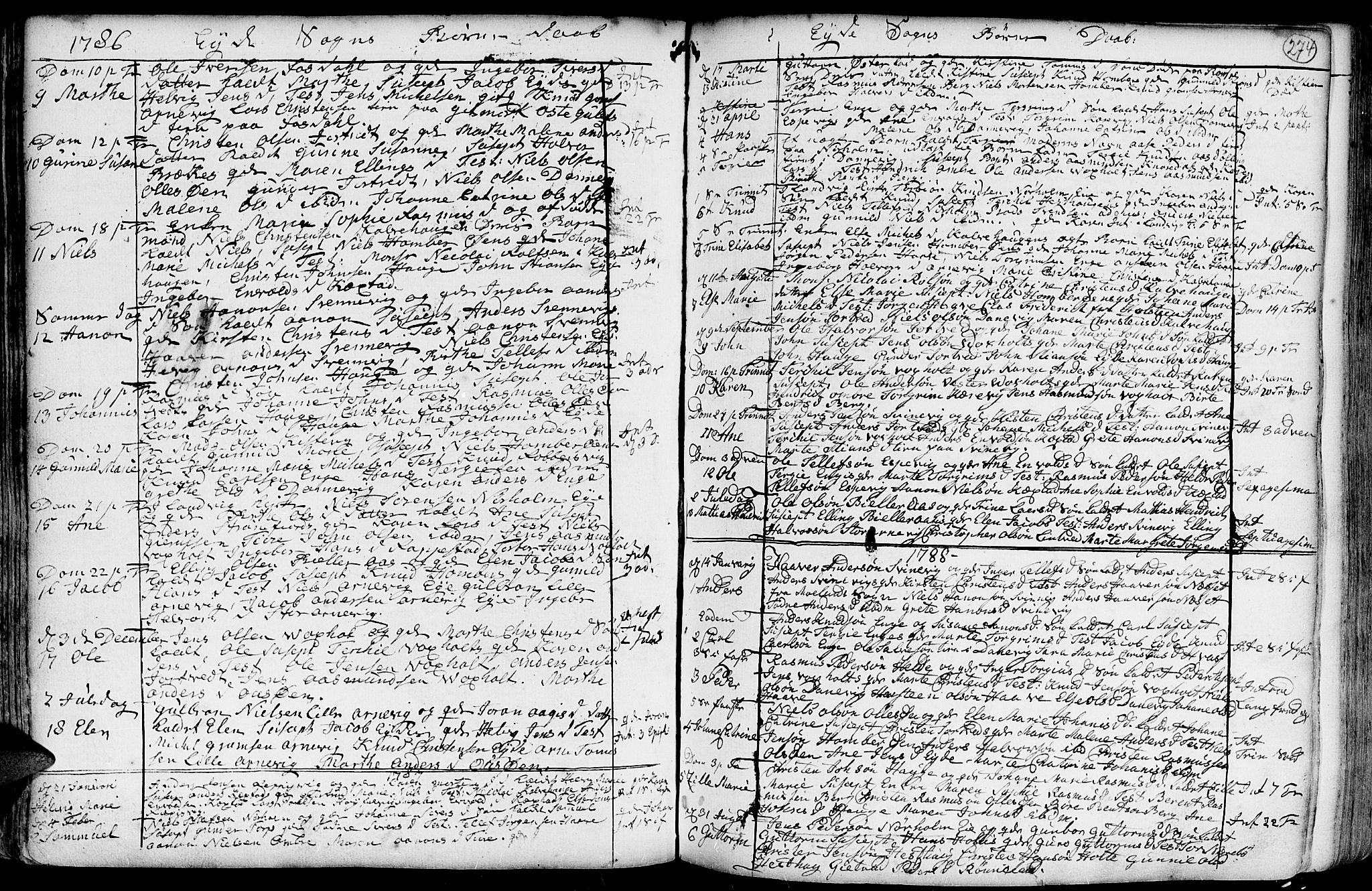 Hommedal sokneprestkontor, SAK/1111-0023/F/Fa/Fab/L0002: Parish register (official) no. A 2 /2, 1740-1823, p. 274