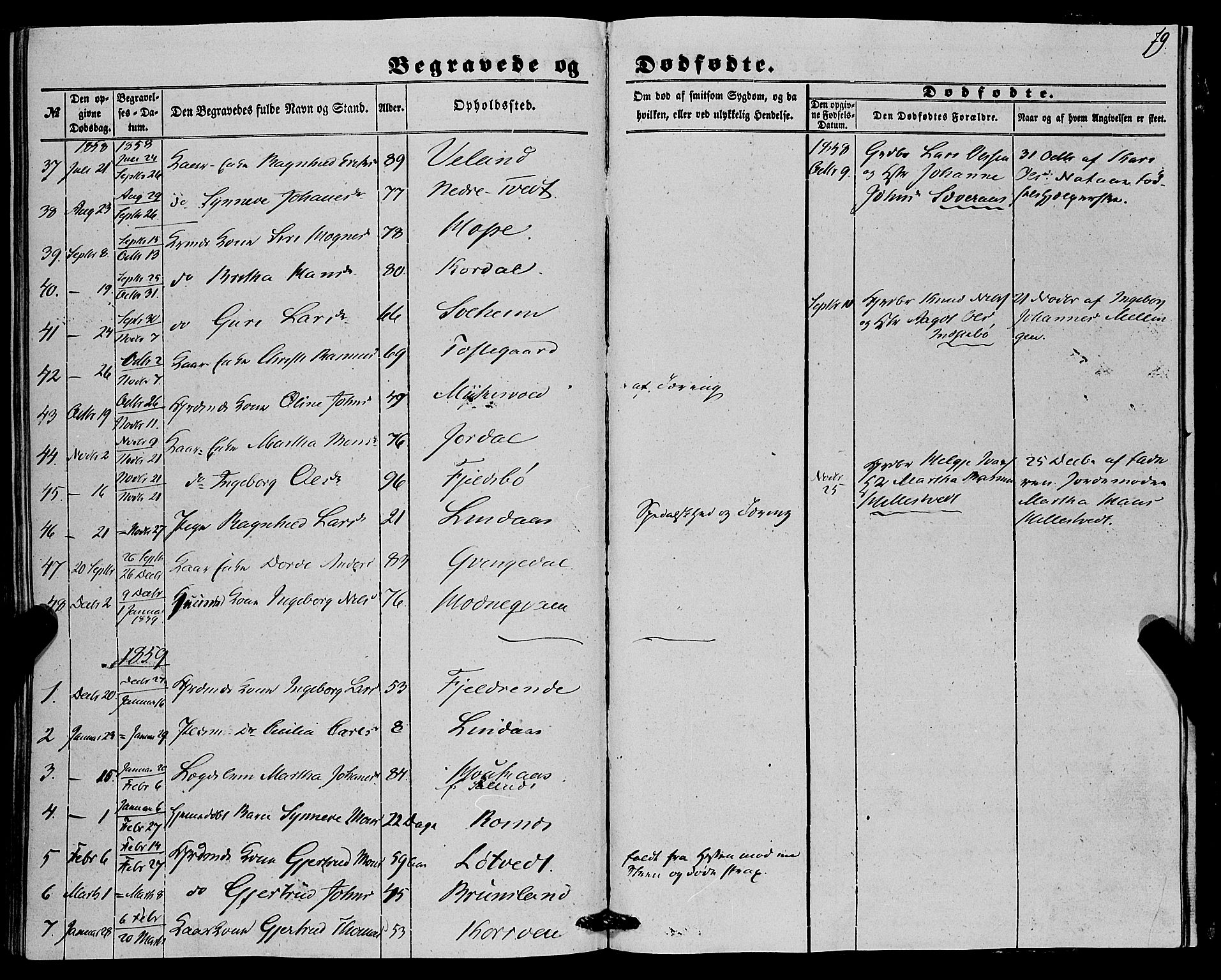 Lindås Sokneprestembete, SAB/A-76701/H/Haa: Parish register (official) no. A 15, 1848-1862, p. 79