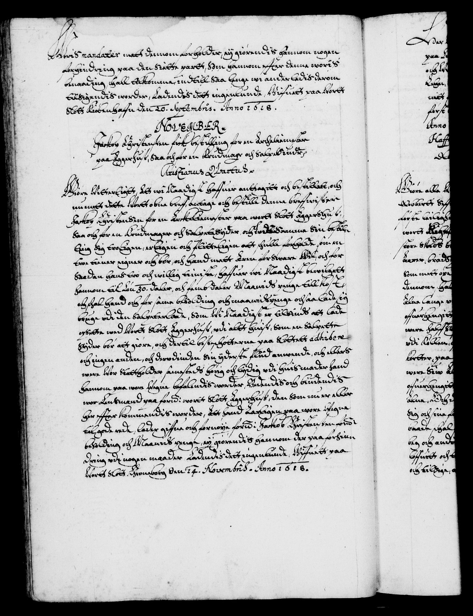 Danske Kanselli 1572-1799, AV/RA-EA-3023/F/Fc/Fca/Fcaa/L0004: Norske registre (mikrofilm), 1617-1630, p. 59b