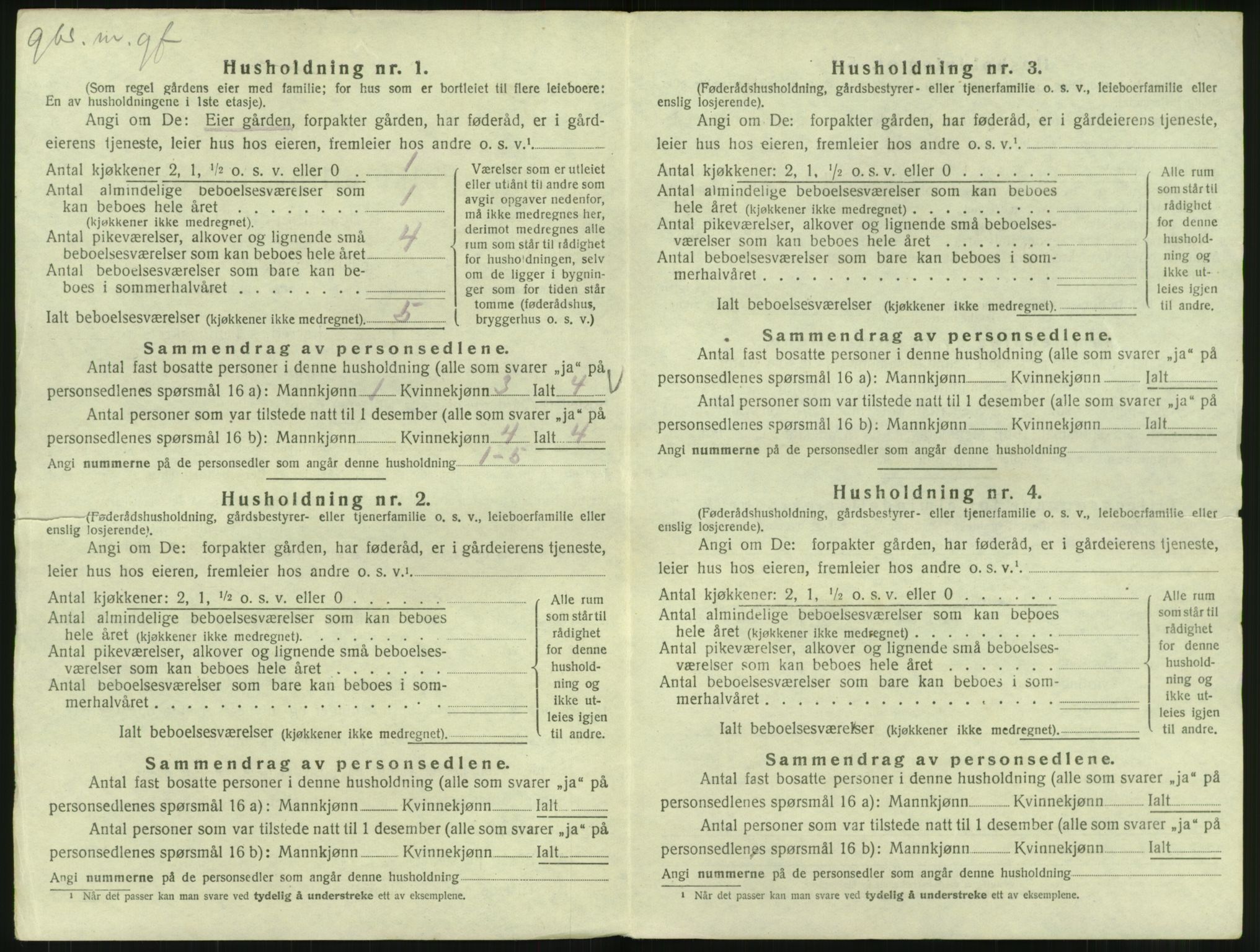 SAT, 1920 census for Lødingen, 1920, p. 56